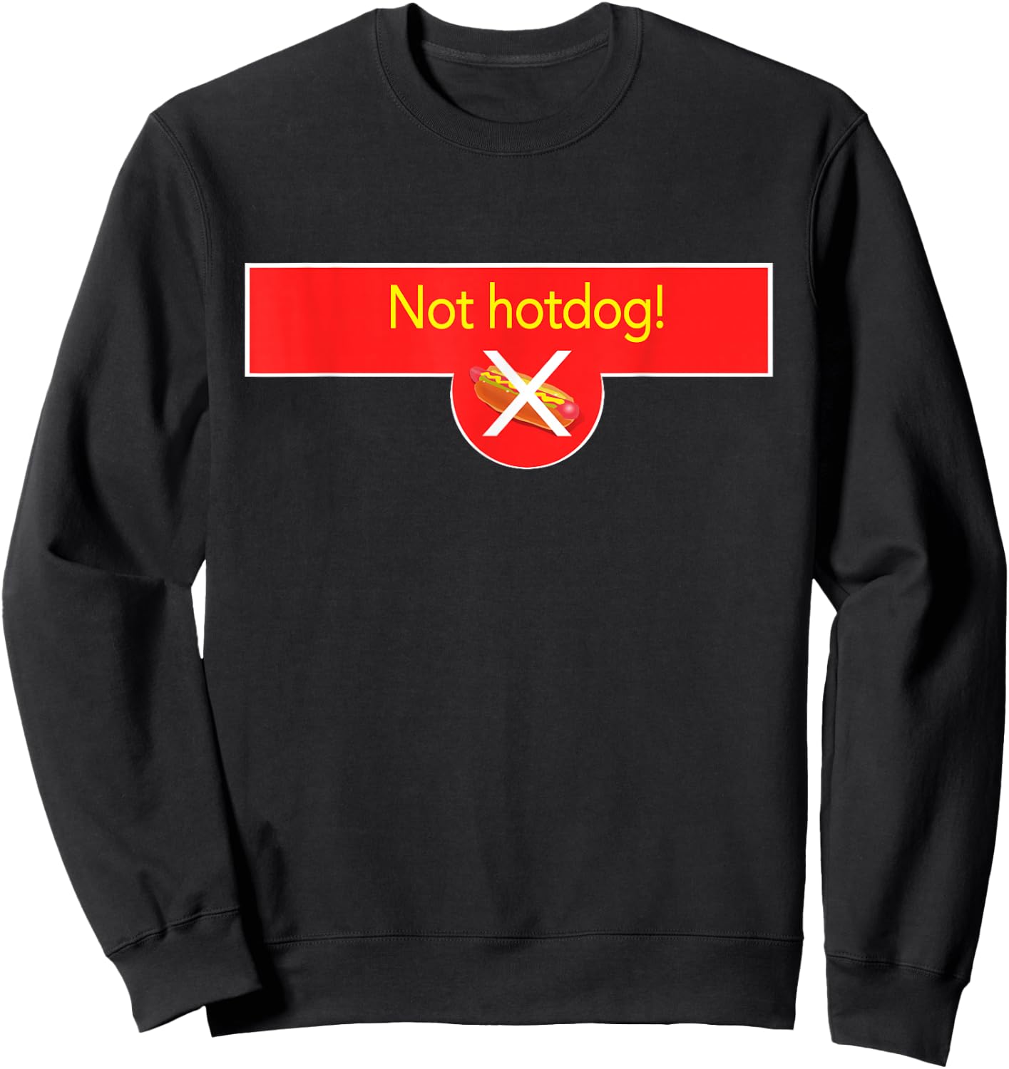 Not Hotdog Women Sweatshirt - Sweatshirt | Black