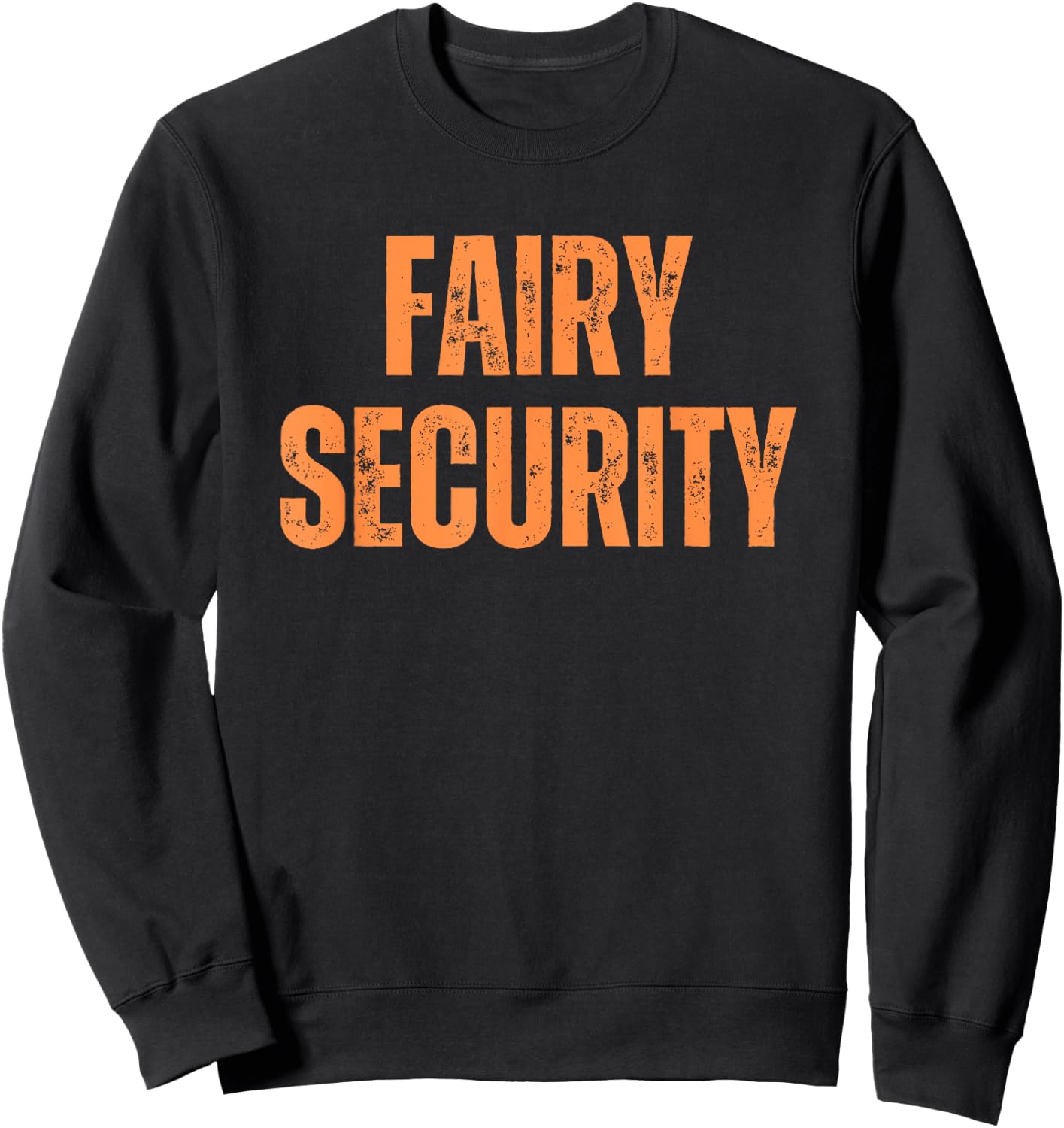Orange Halloween Fairy Security Sweatshirt - Sweatshirt | Black