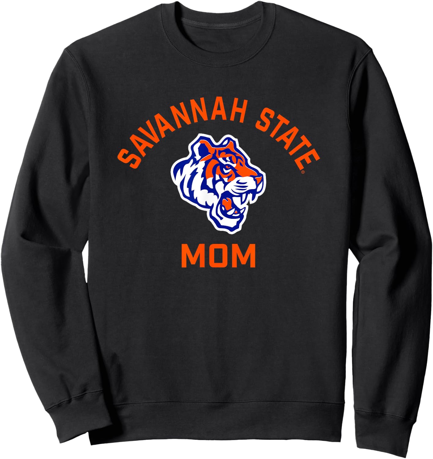 Savannah State University SSU Tigers Arched Mom Sweatshirt - Sweatshirt | Black