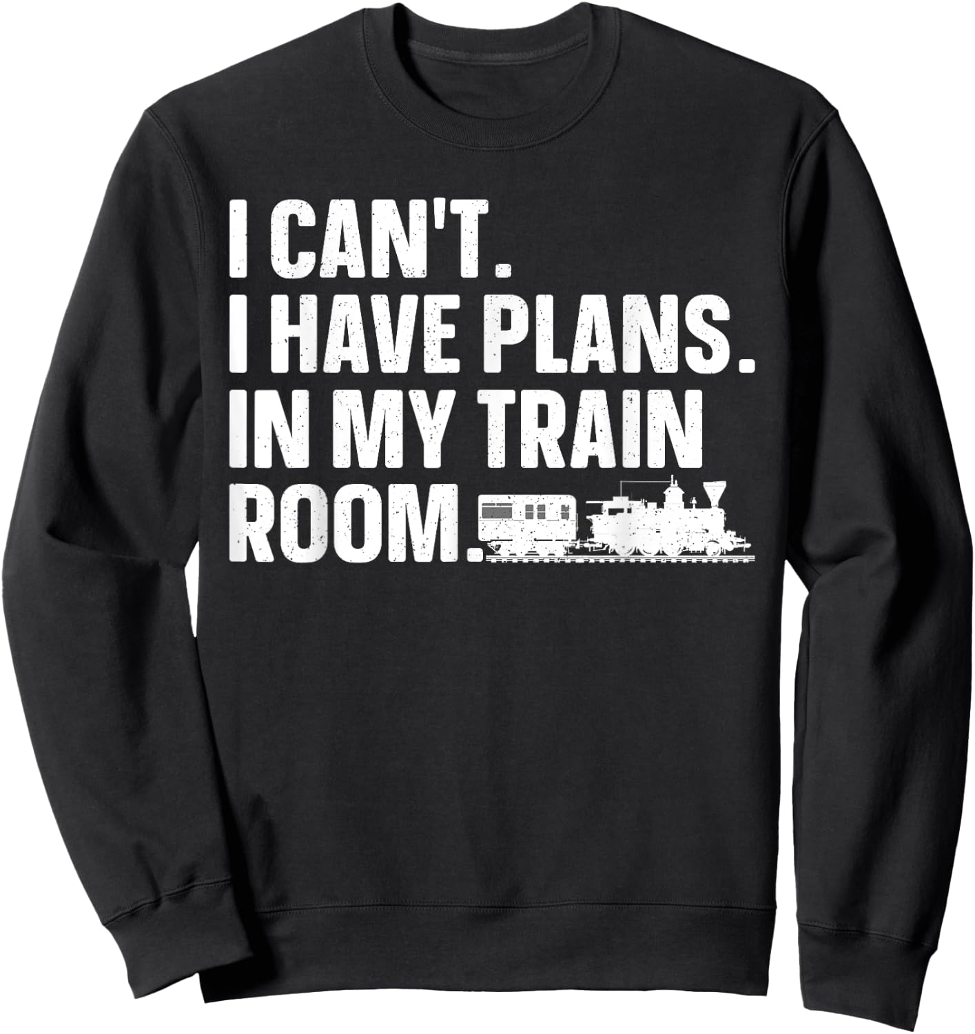 Funny Train Art Women Railroad Conductor Train Lover Sweatshirt - Sweatshirt | Black