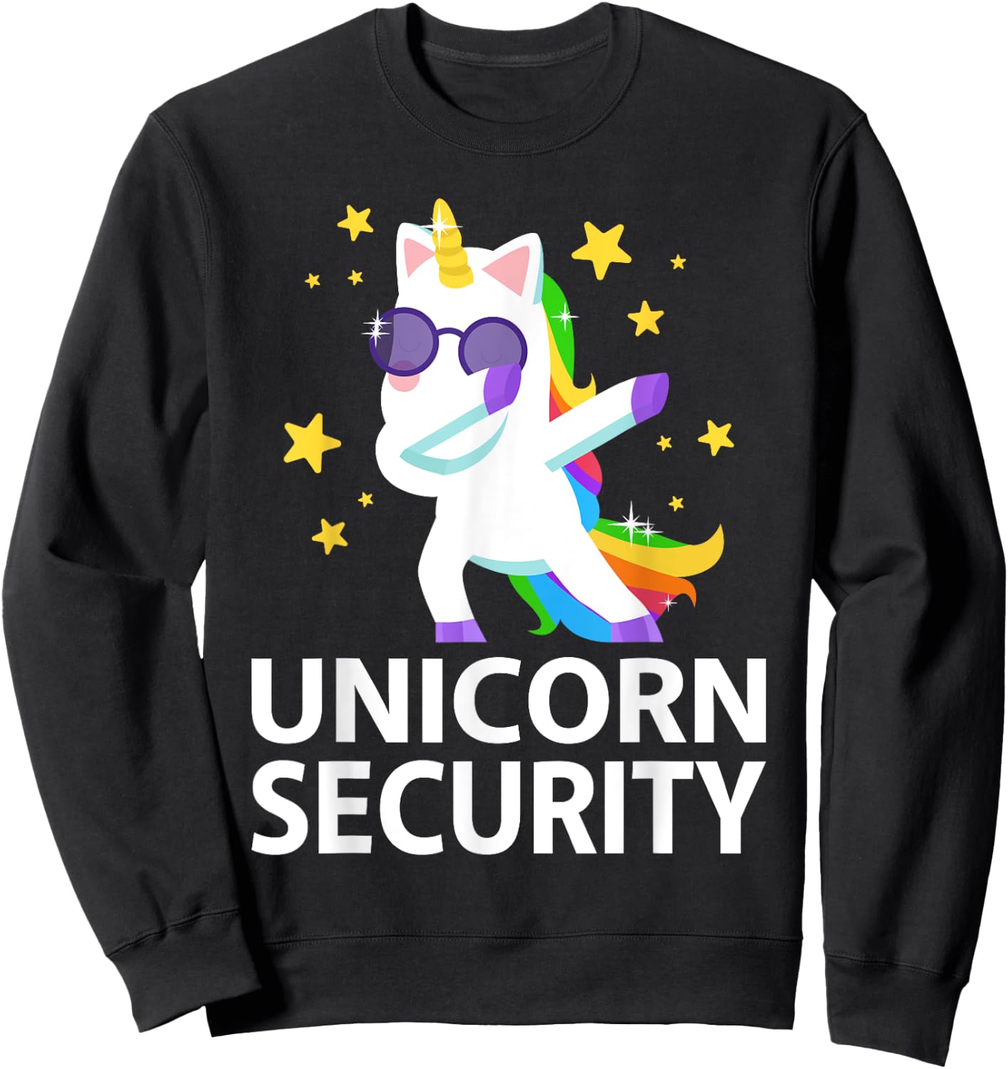 Unicorn Headband Adult Unicorn Onesie Unicorn Security Sweatshirt - Sweatshirt | Black