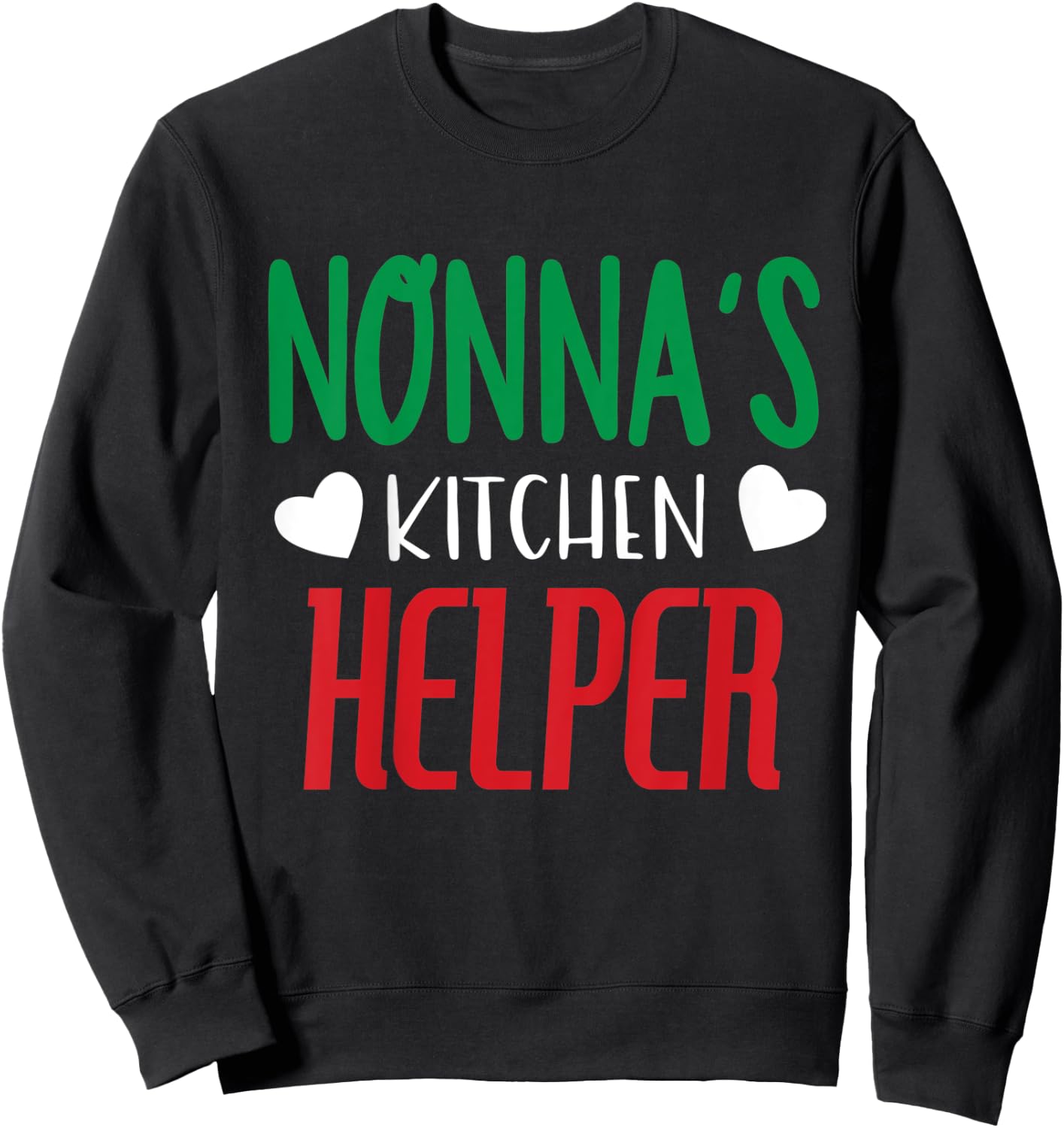 Kids Italian Granddaughter Kitchen Helper Pasta Sunday Nonna Cook Sweatshirt - Sweatshirt | Black