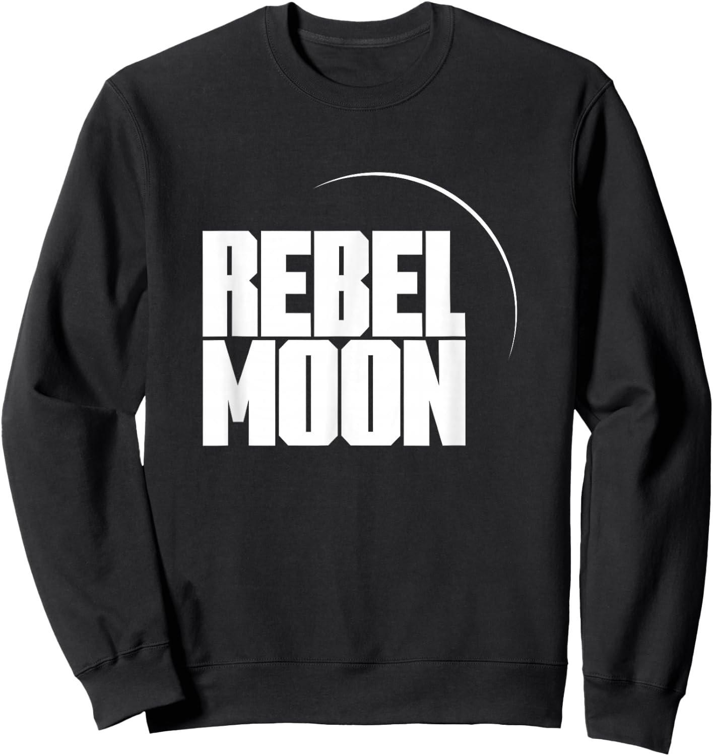 Rebel Moon White Text Movie Logo Sweatshirt - Sweatshirt | Black