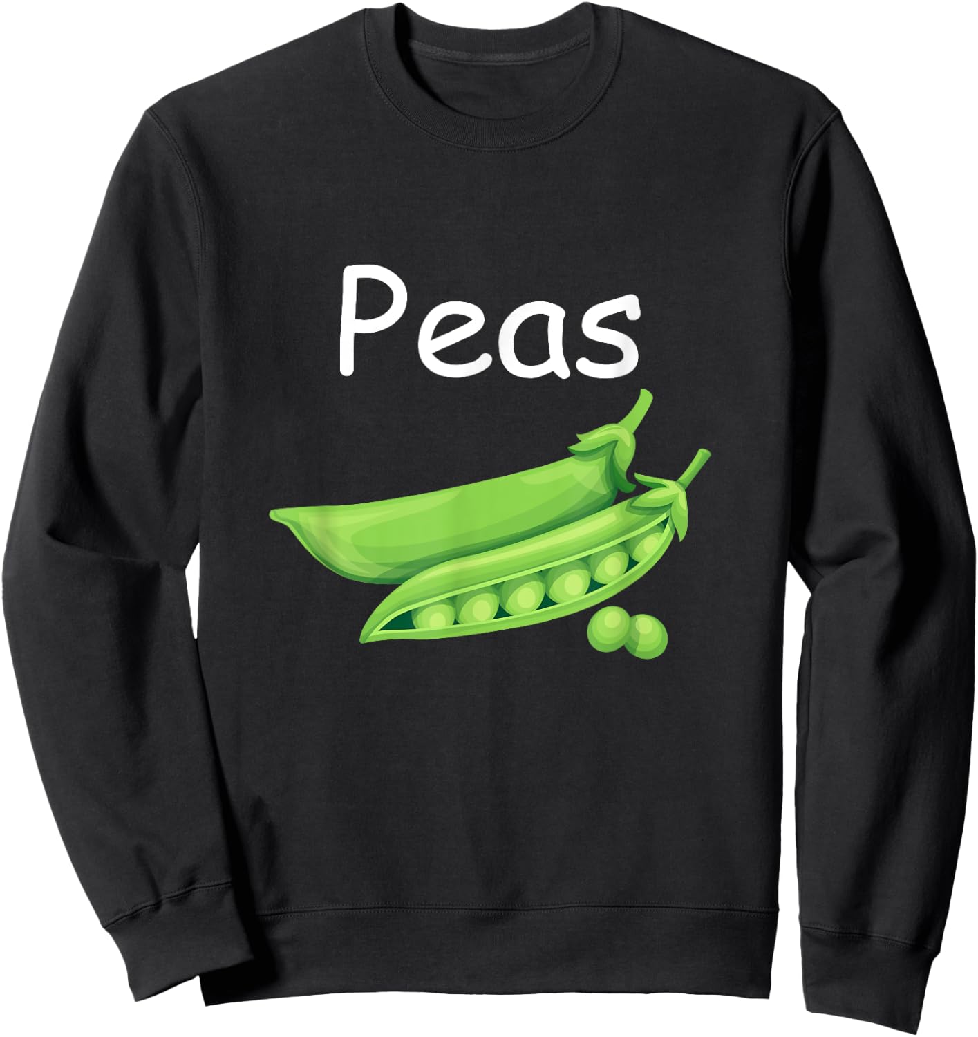 Funny Family Matching Halloween Costumes Peas and Carrots Sweatshirt - Sweatshirt | Black