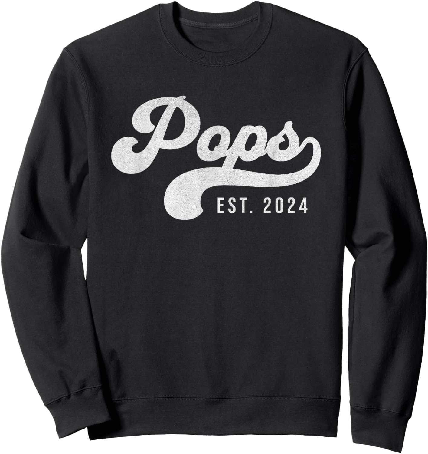 Pops Est 2024 New Pops Promoted To Pops Father's Day Sweatshirt - Sweatshirt | Black