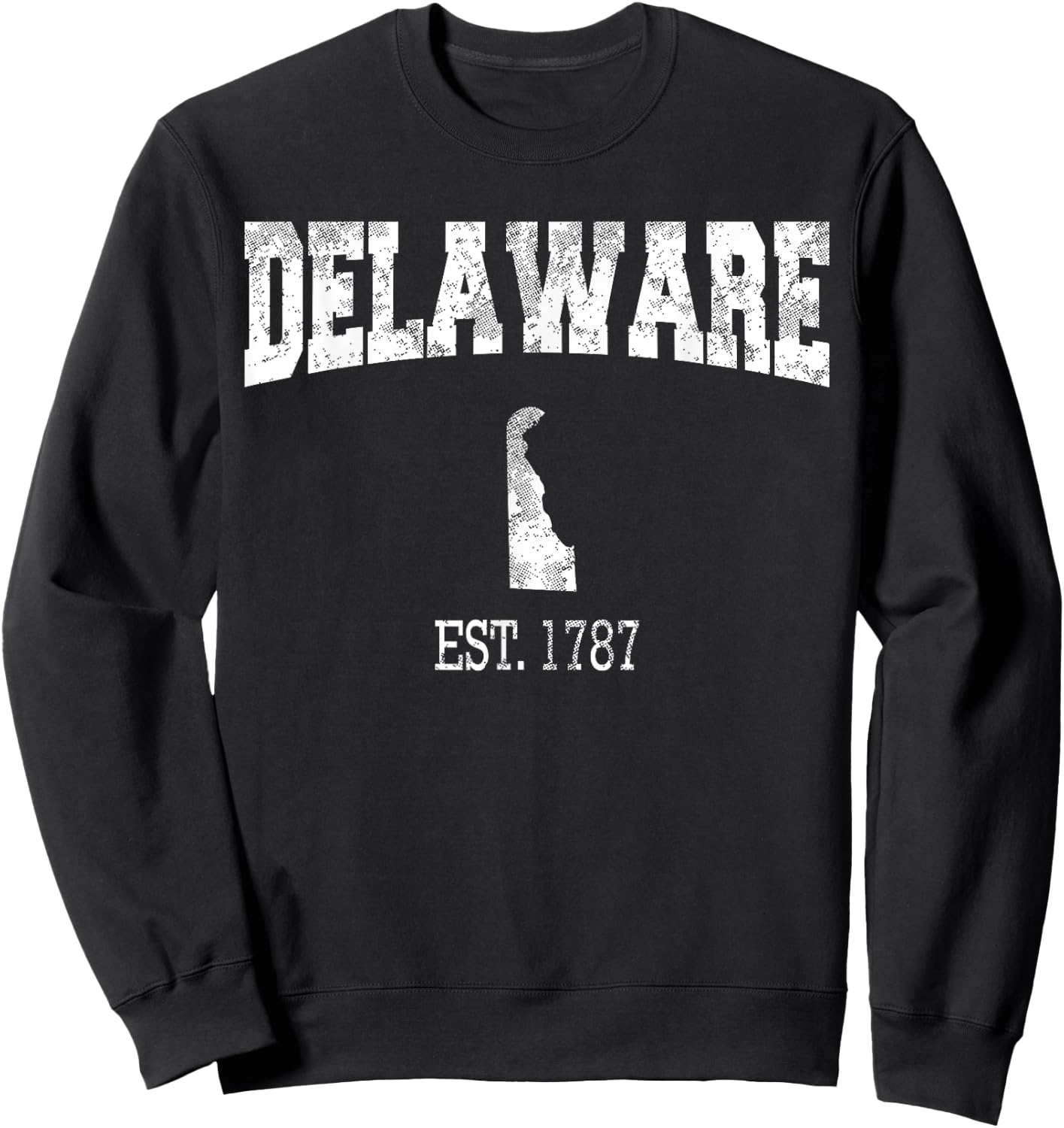 Delaware Vintage Sports Design DE Sweatshirt - Sweatshirt | Black
