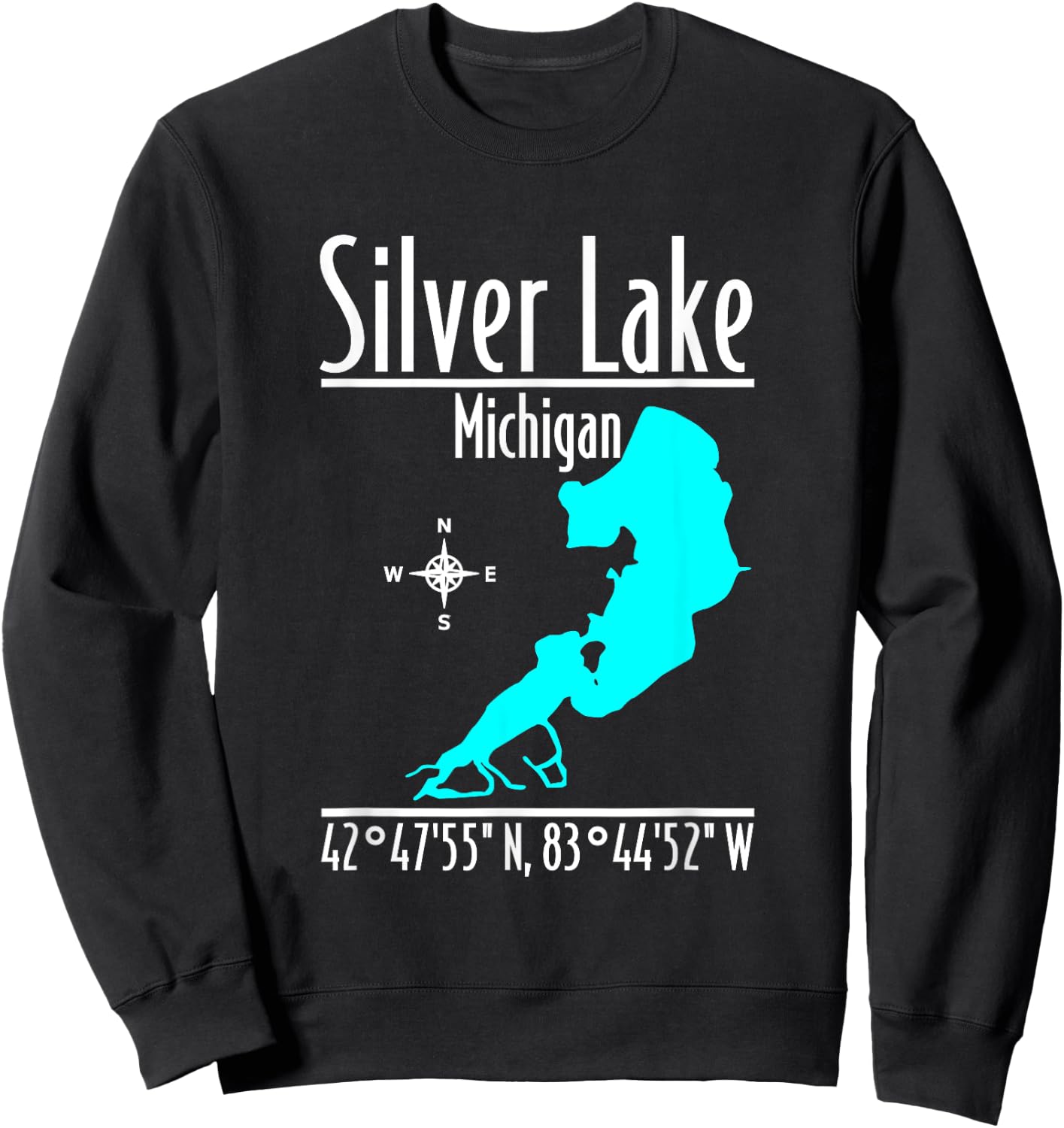 Modern Silver Lake - Michigan Sweatshirt - Sweatshirt | Black