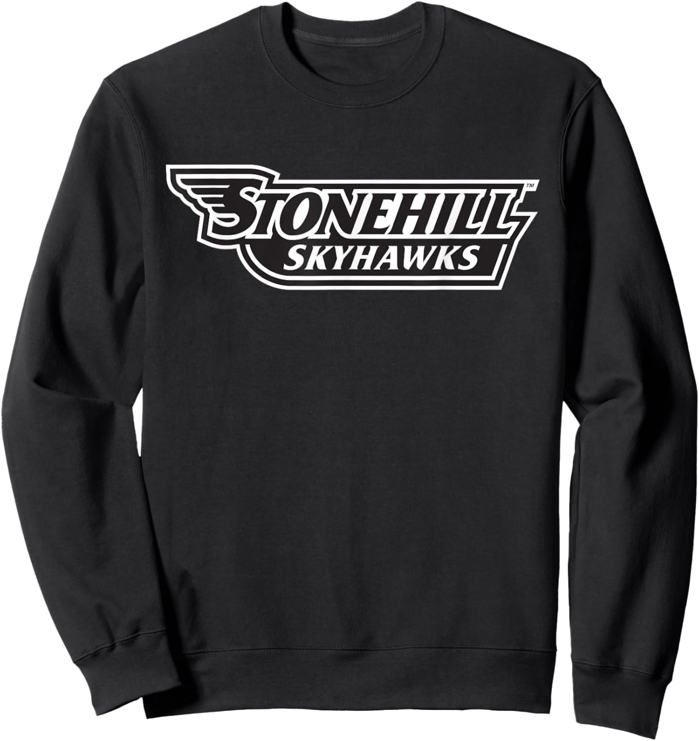 Stonehill College Skyhawks Text Logo Sweatshirt - Sweatshirt | Black