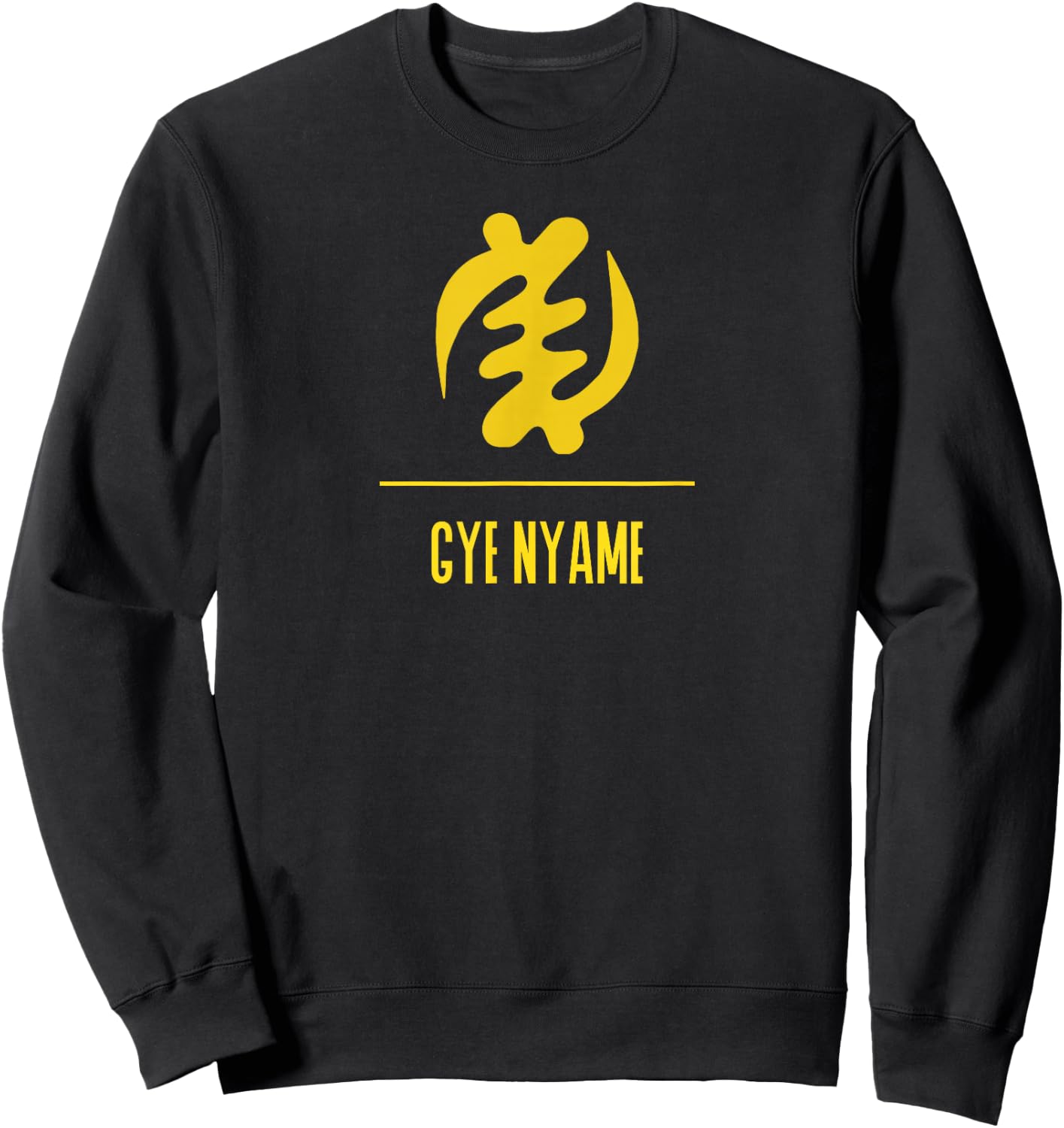 Adinkra Symbol | GYE NYAME Black Pride Graphic Sweatshirt - Sweatshirt | Black
