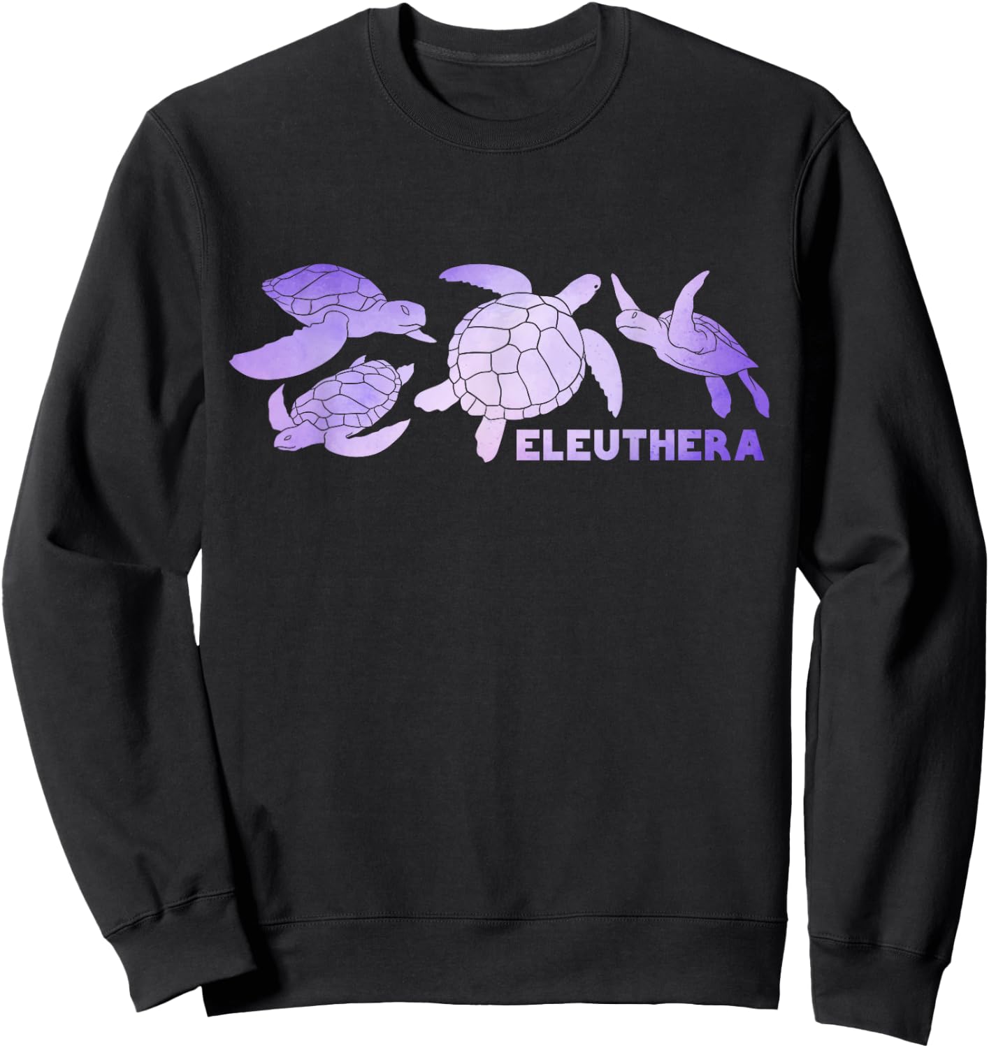 Eleuthera Sea Turtles Bahamas Beach Vacation Sweatshirt - Sweatshirt | Black