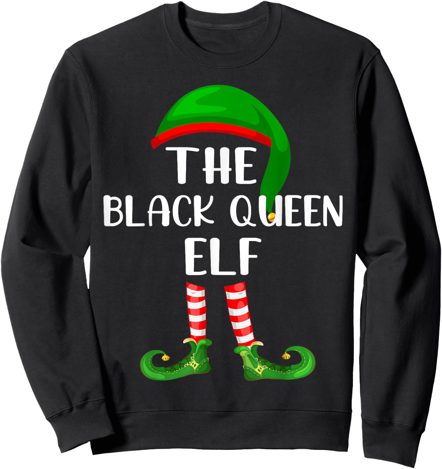 Matching Family Group The Black Queen Elf Christmas Sweatshirt - Sweatshirt | Black