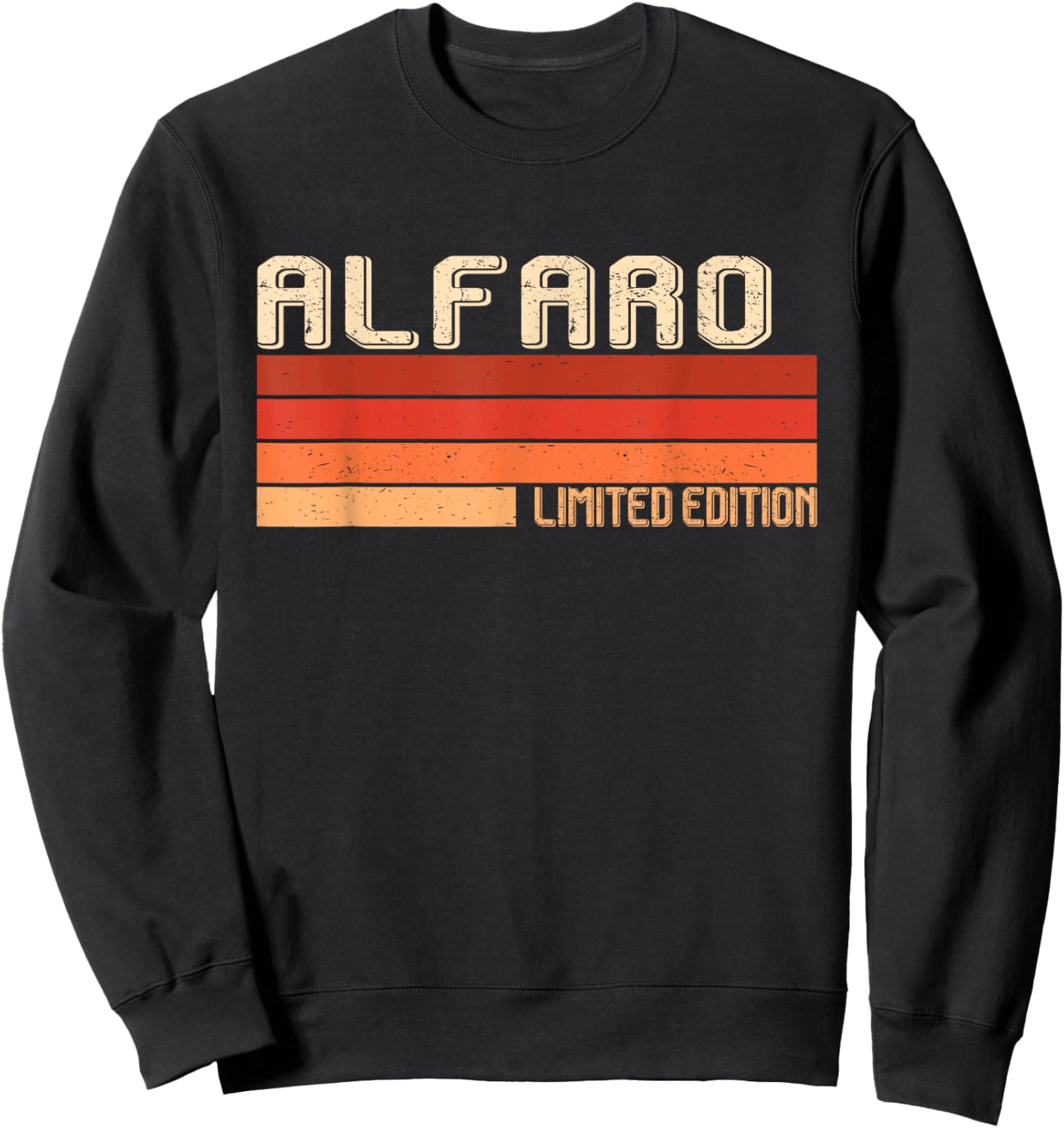 ALFARO Name Personalized Idea Men Retro Vintage ALFARO Sweatshirt - Sweatshirt | Black