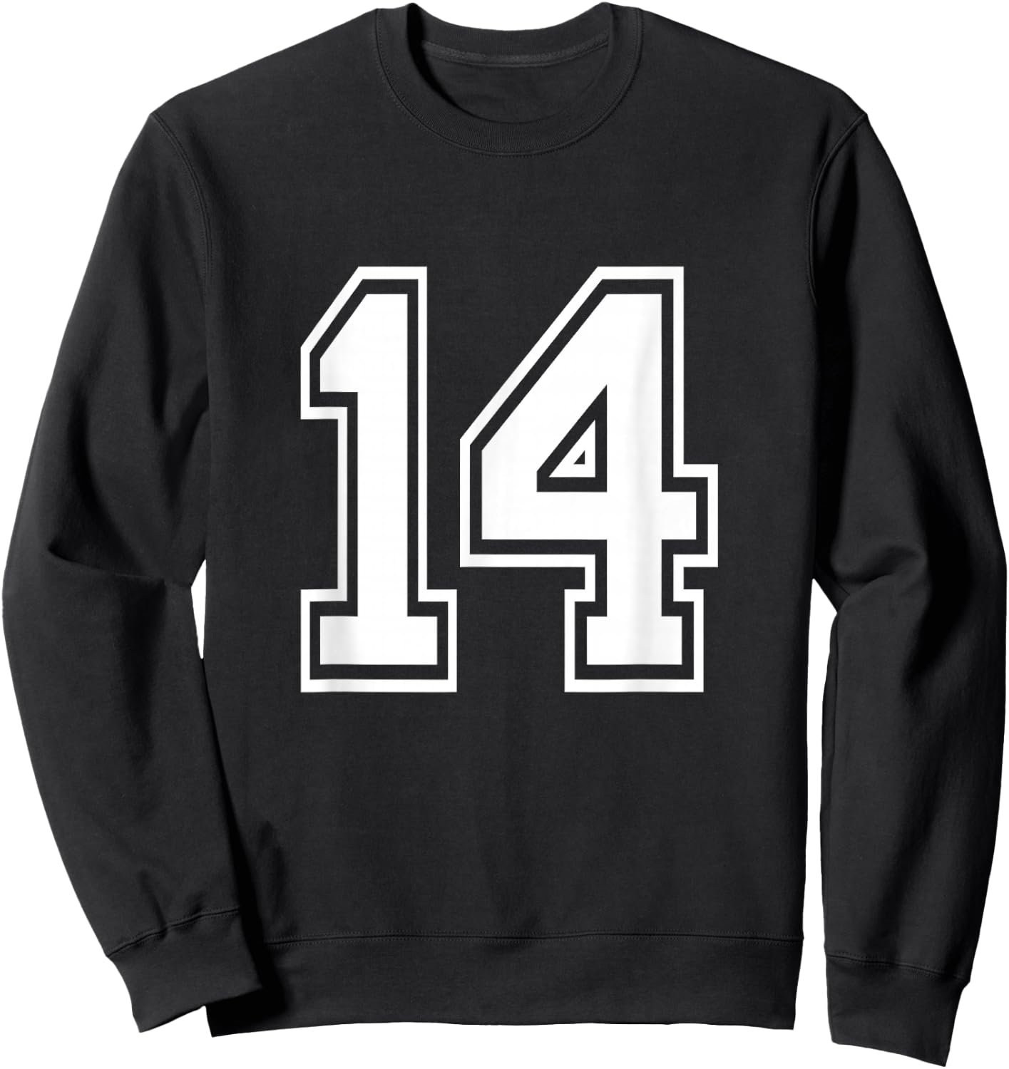 Number 14 Varsity Sports Team Jersey 14th Birthday 14 Years Sweatshirt - Sweatshirt | Black