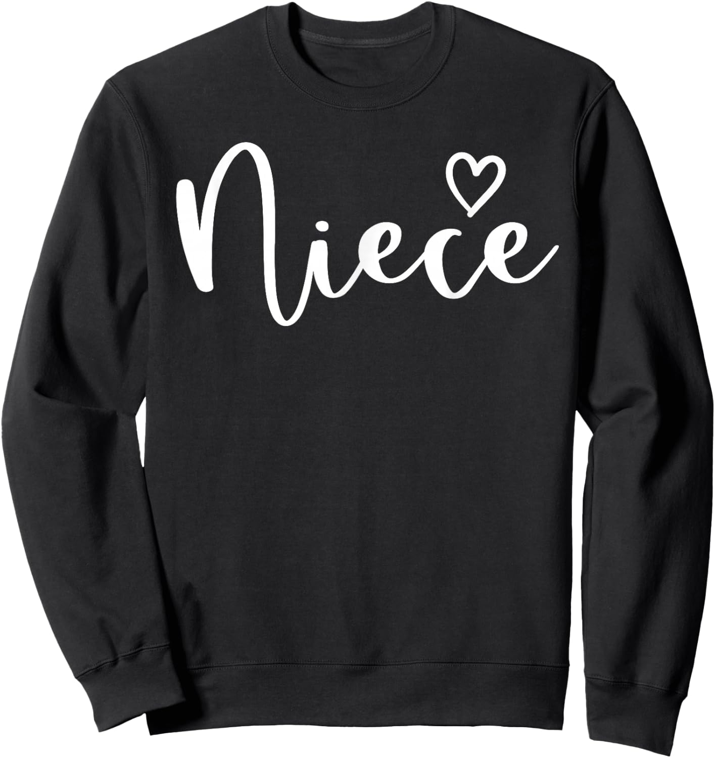 Niece Gifts Heart Mother's Day Niece Sweatshirt - Sweatshirt | Black