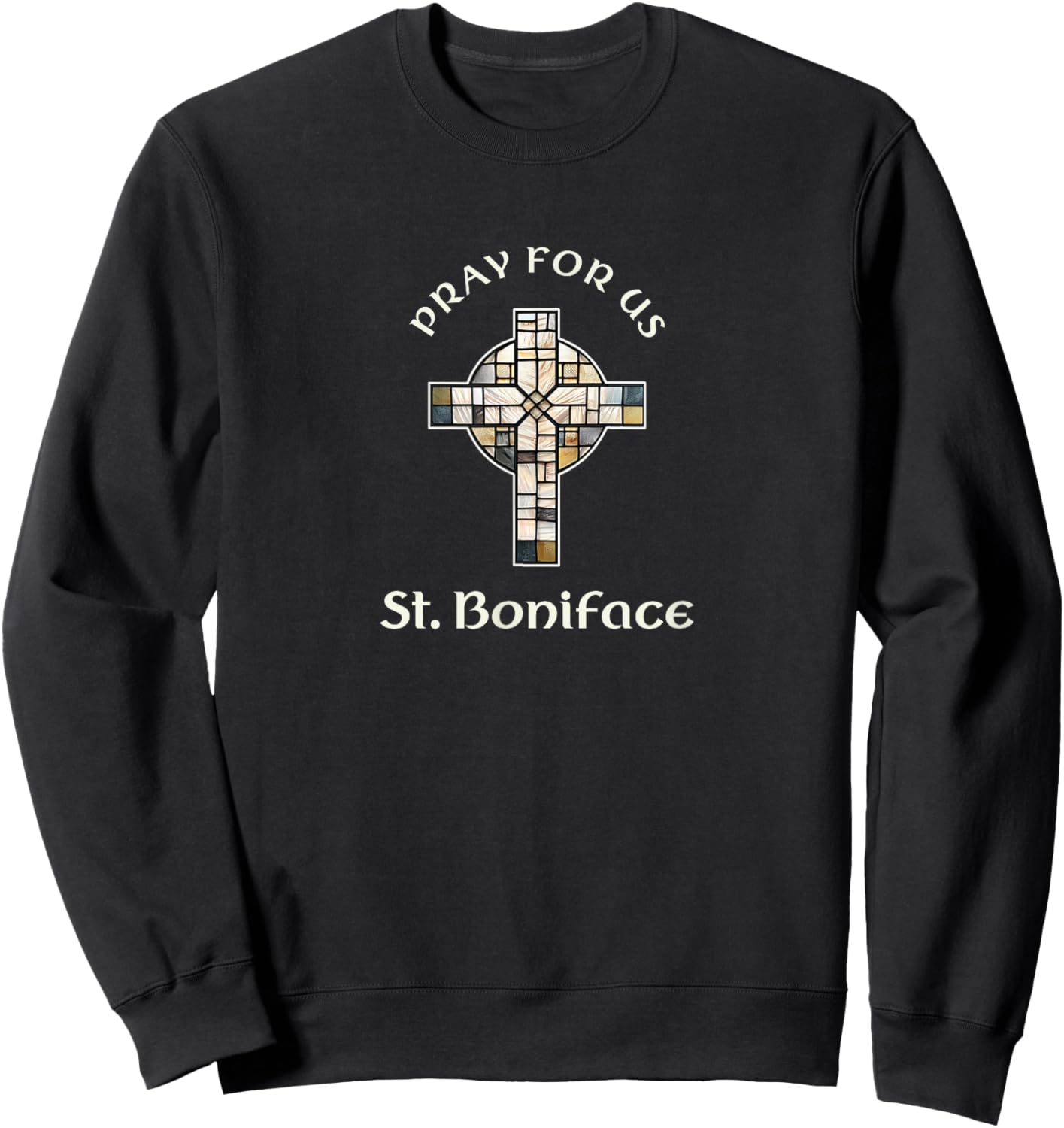 Pray For Us St Boniface Sweatshirt - Sweatshirt | Black