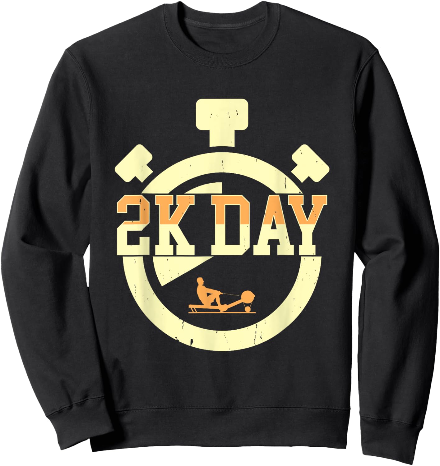 2K Day Rowing Machine Erg Workout Fitness Exercise Ergometer Sweatshirt - Sweatshirt | Black