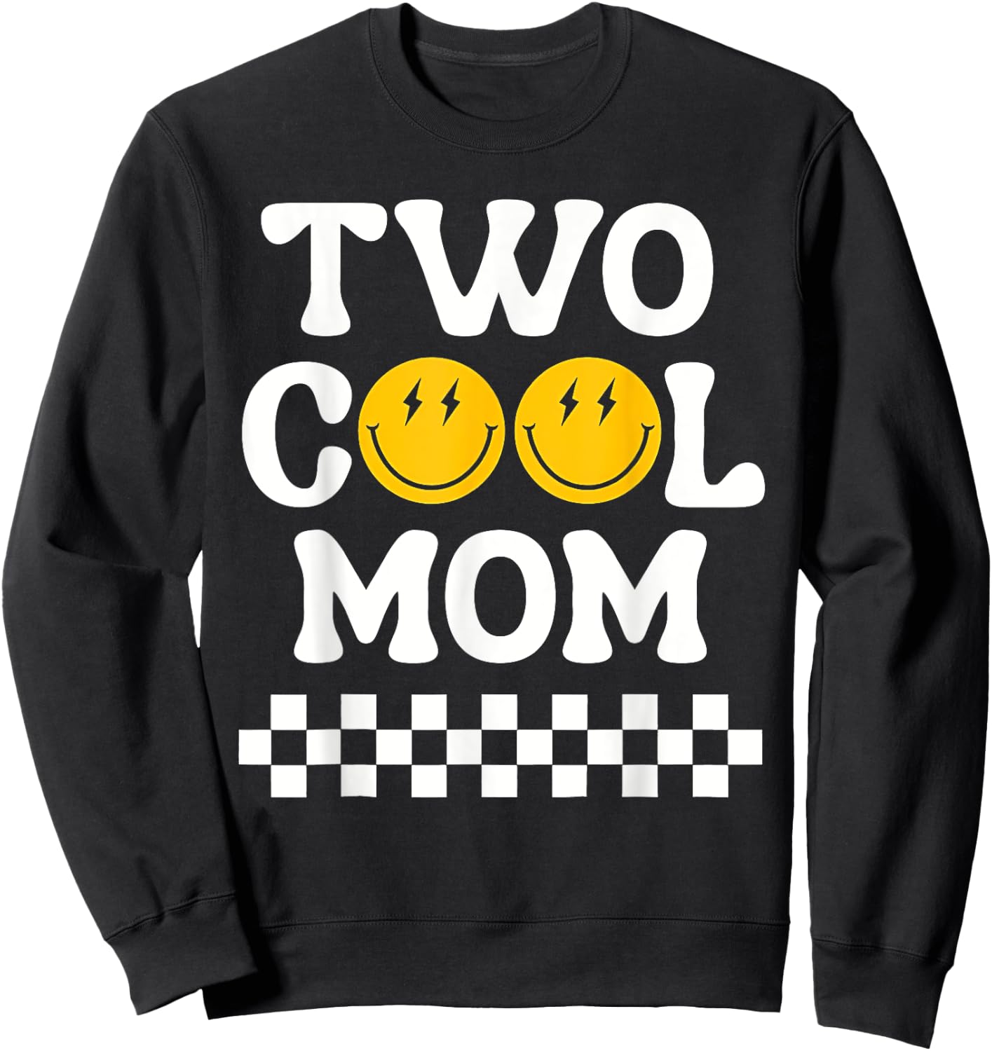 Two Cool Mom 2nd Birthday 2 Year Old Boy Second Bday Sweatshirt - Sweatshirt | Black