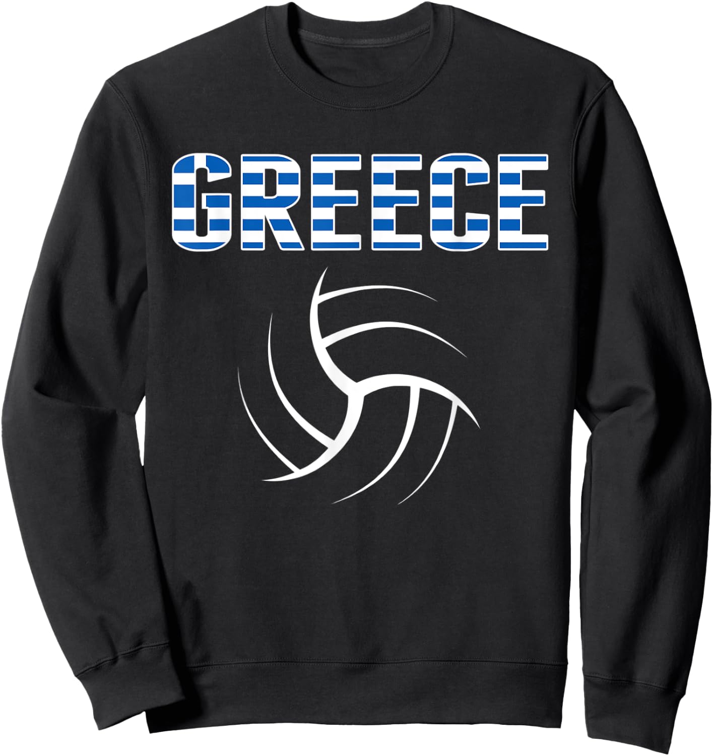 Greece Volleyball Lovers Jersey - Greek Flag Sport Fans Sweatshirt - Sweatshirt | Black