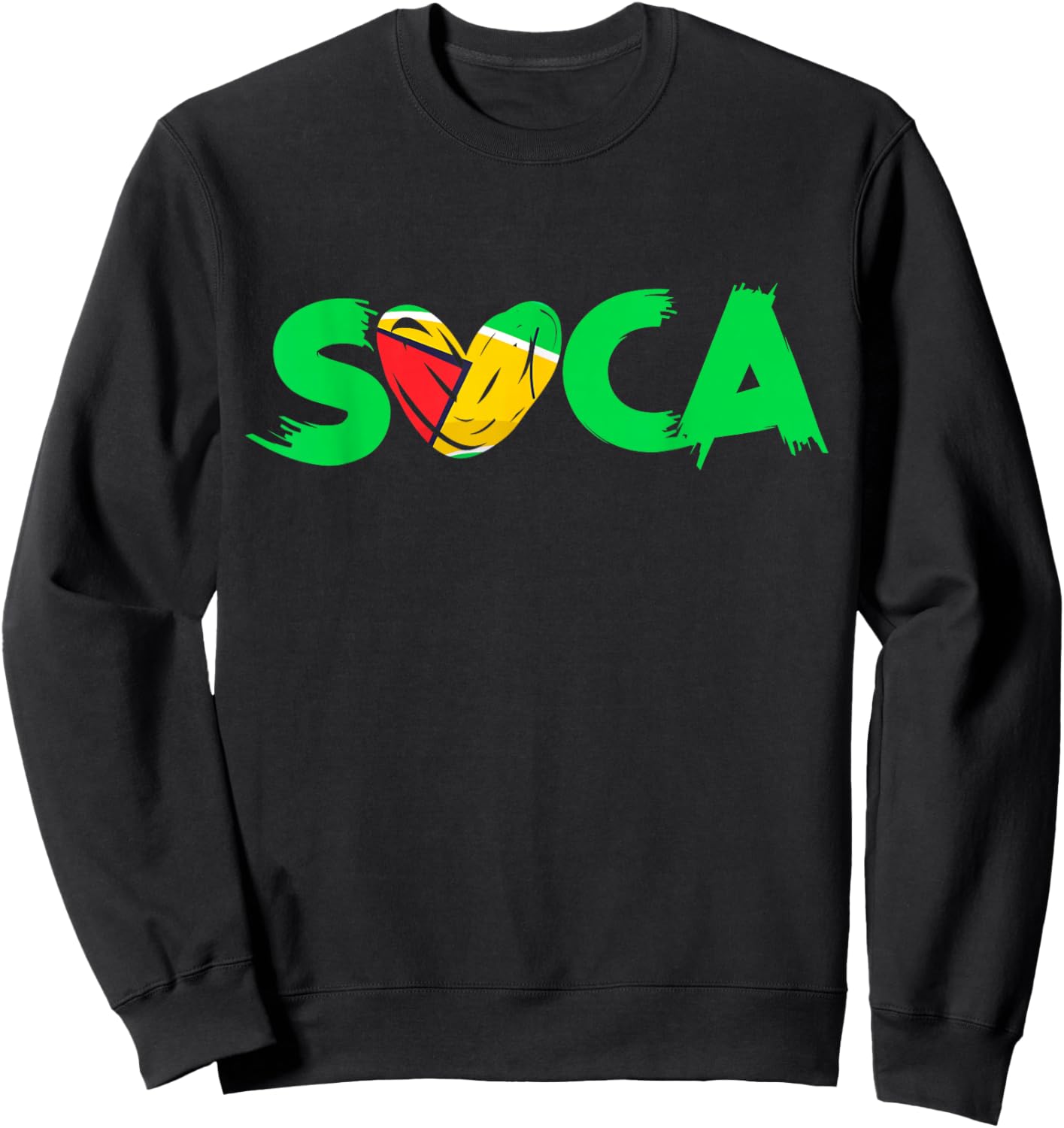 Soca Guyana Guyanese Flag Caribbean Carnival Party Sweatshirt - Sweatshirt | Black