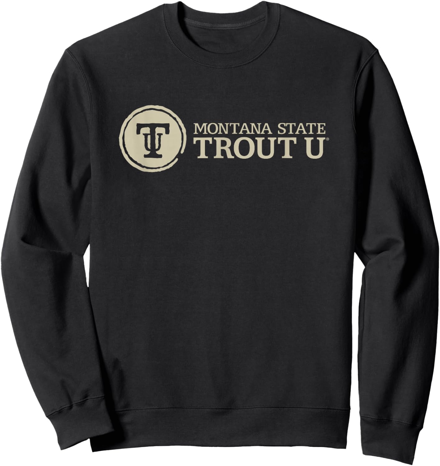 Montana State University Bobcats Trout U Horizontal Sweatshirt - Sweatshirt | Black