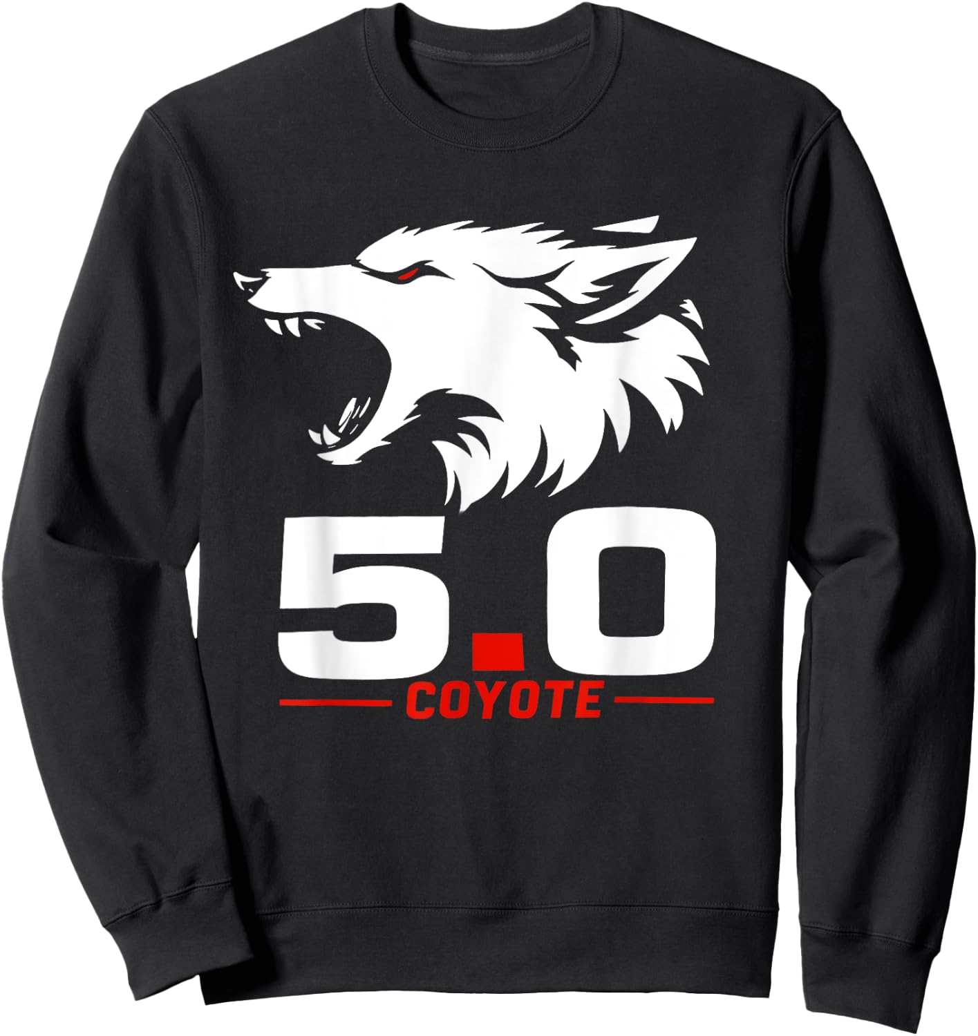 5.0 Coyote Distressed Gift For Adorable Animals Lovers Sweatshirt - Sweatshirt | Black