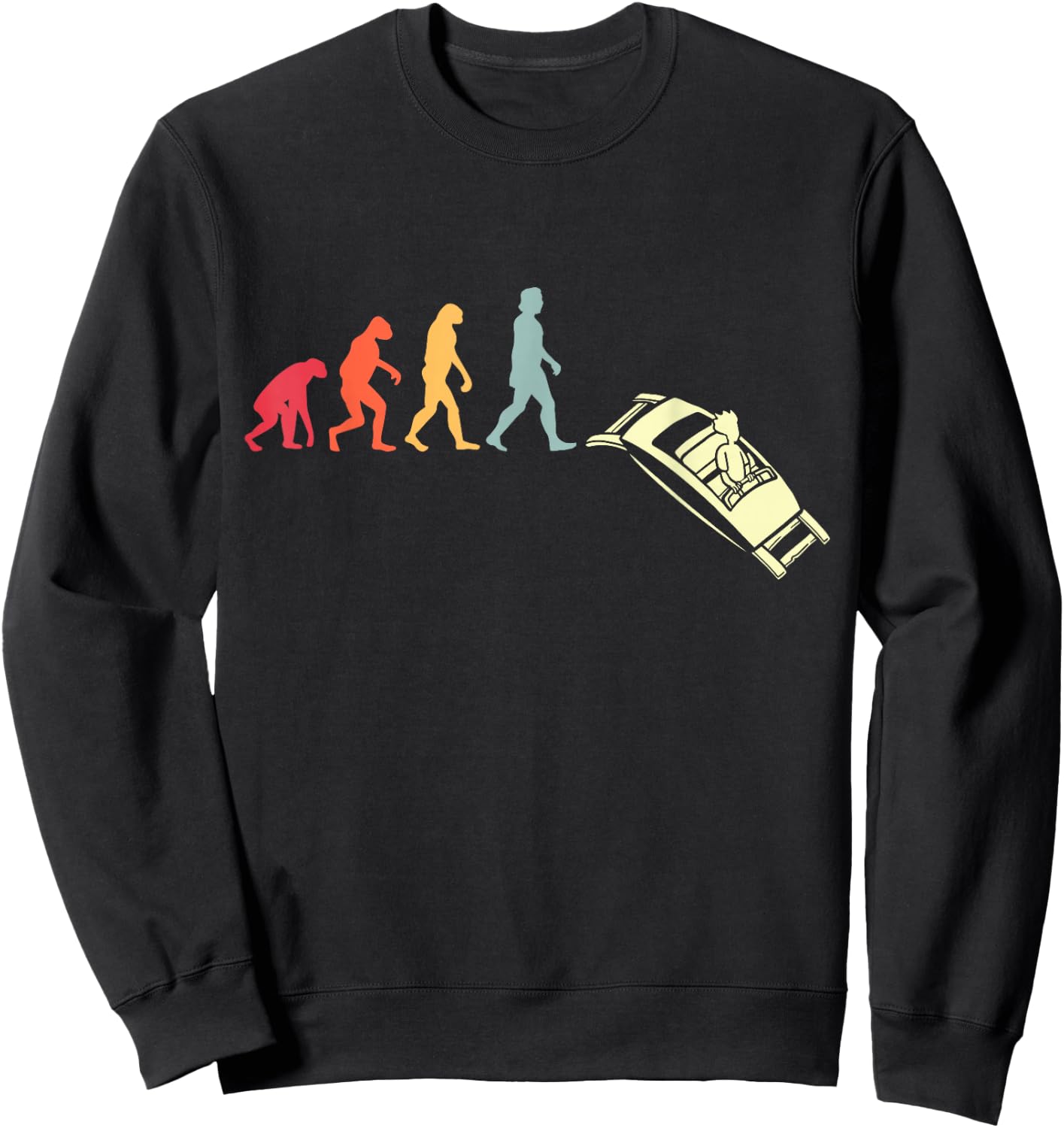 Vintage Amusement Park I Humorous Rollercoaster Sweatshirt - Sweatshirt | Black