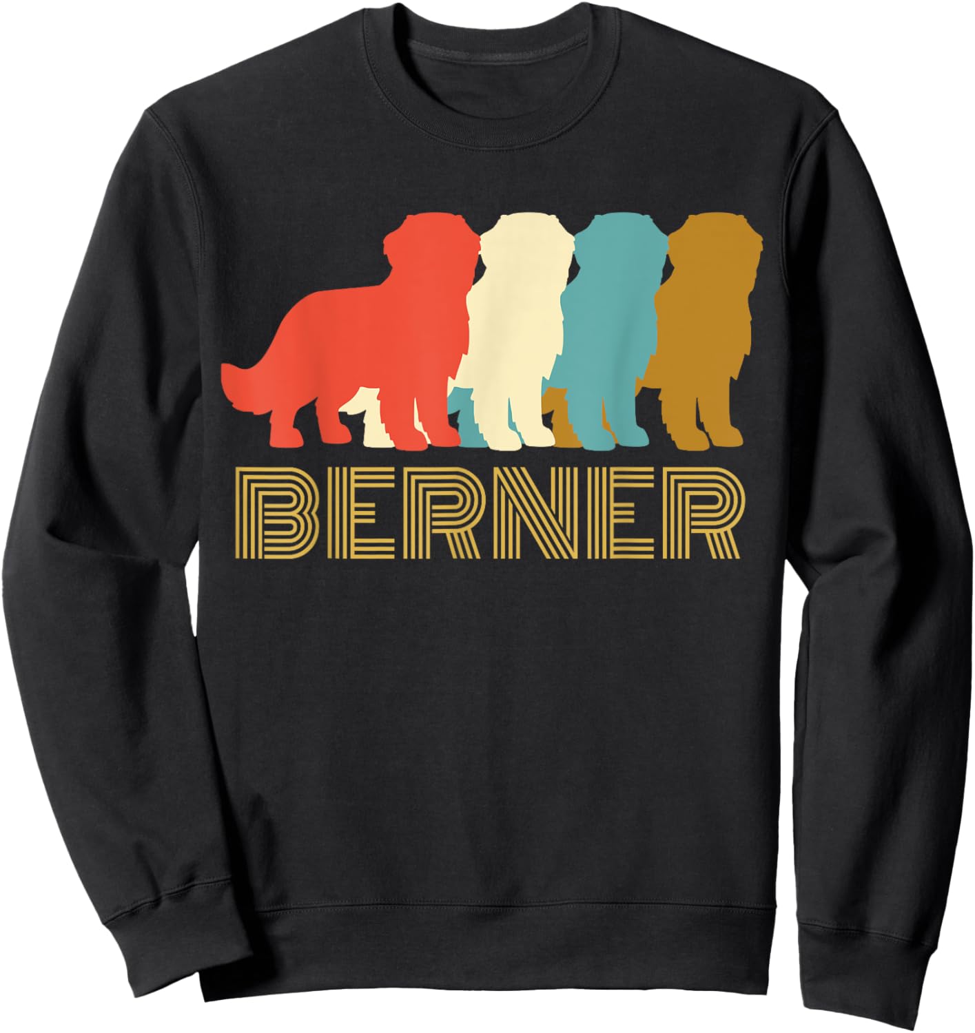 Vintage Bernese Mountain Dog , I Love My Berner Sweatshirt - Sweatshirt | Black