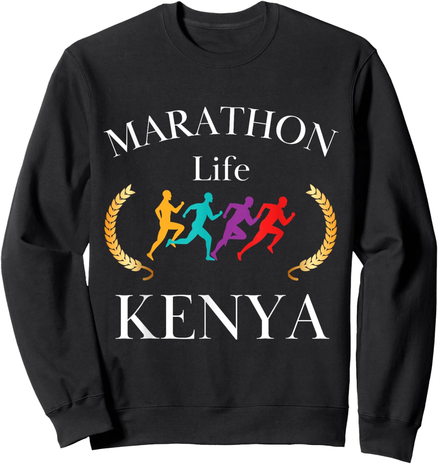 Kenya Marathon Life Marathon Runners Kenya Sweatshirt - Sweatshirt | Black