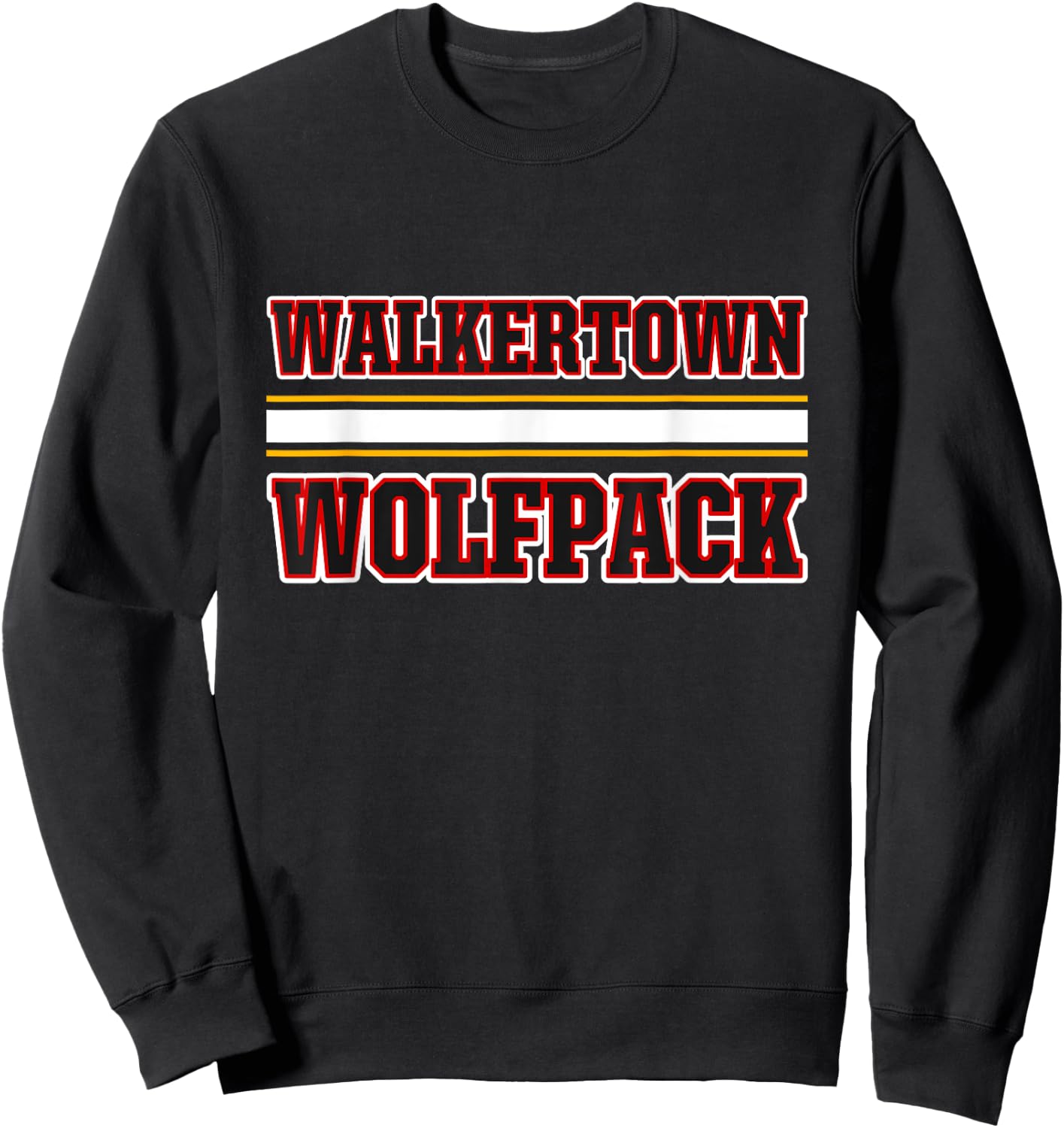 Walkertown Wolfpack Horizontal Stripes Sweatshirt - Sweatshirt | Black