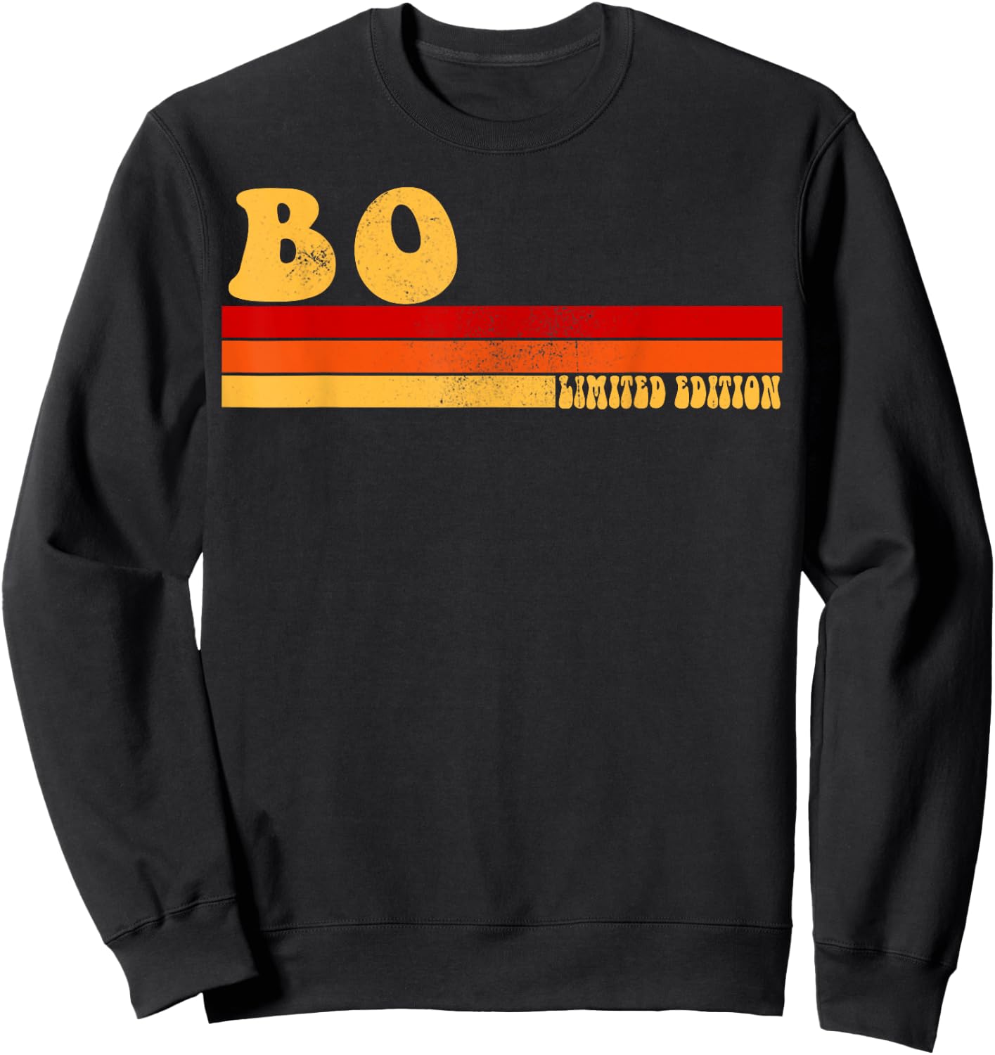 BO Name Personalized Idea Men Retro Vintage BO Sweatshirt - Sweatshirt | Black