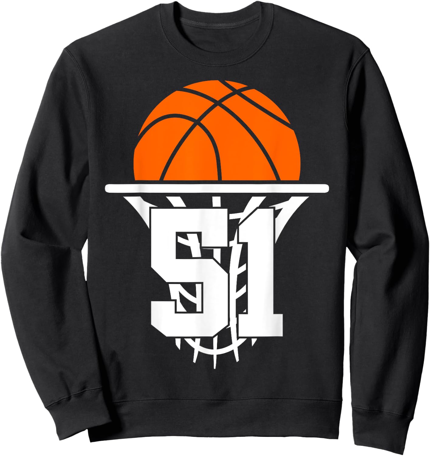 51 YEARS BASKETBALL 51st BIRTHDAY Sweatshirt - Sweatshirt | Black