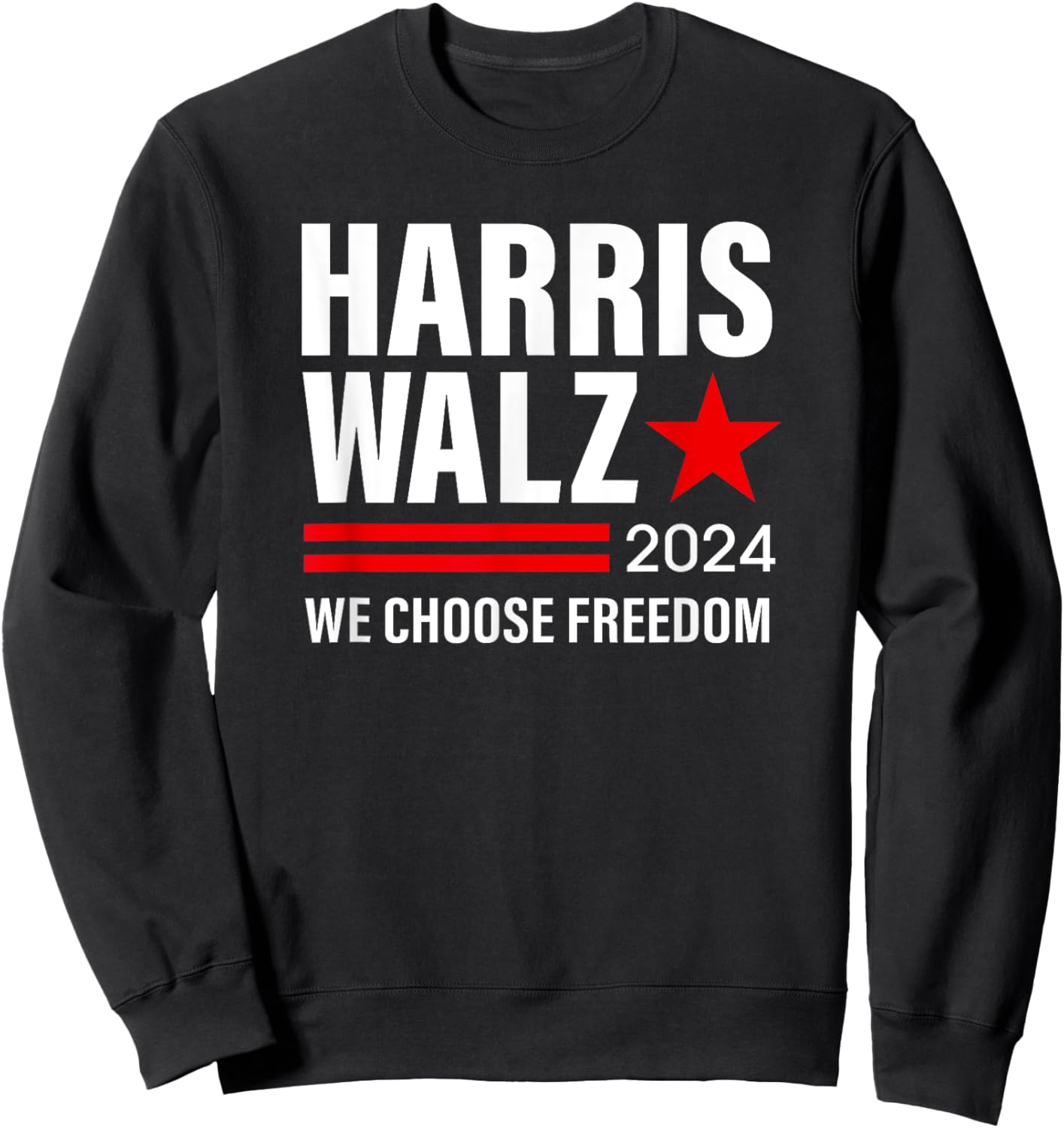Harris Walz 2024 Kamala Harris Tim Waltz Election Women Sweatshirt - Sweatshirt | Black