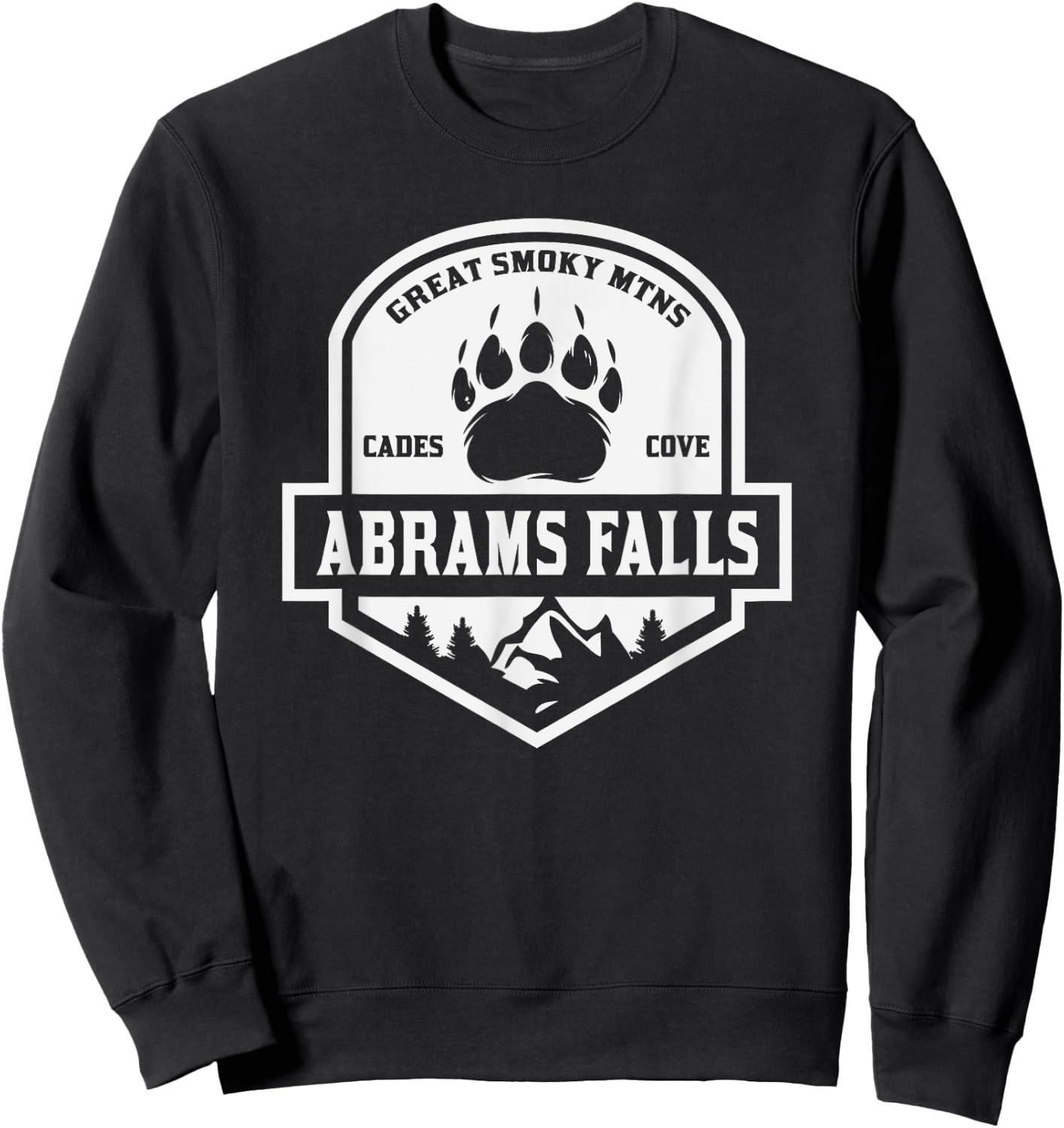 Abrams Falls Great Smoky Mountains Sweatshirt - Sweatshirt | Black