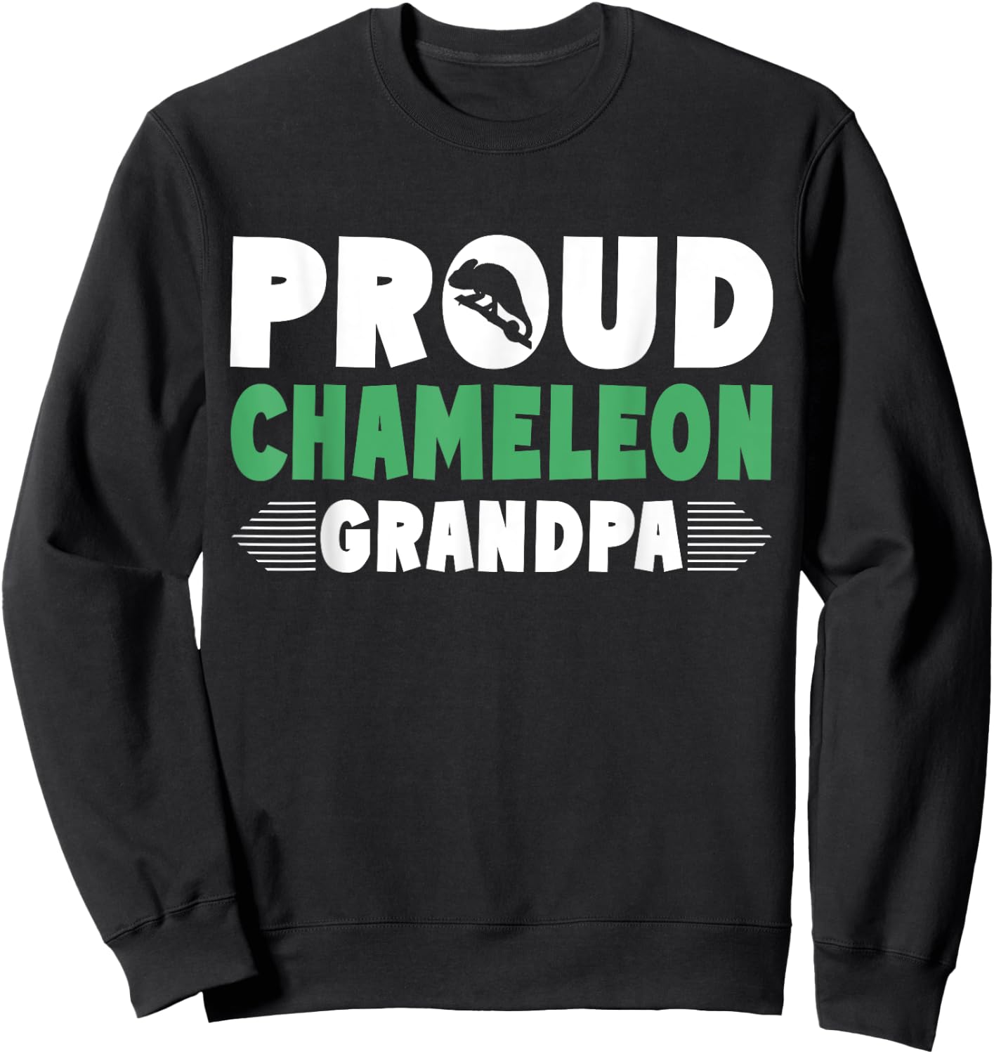 Proud Chameleon Grandpa of Chameleon Sweatshirt - Sweatshirt | Black
