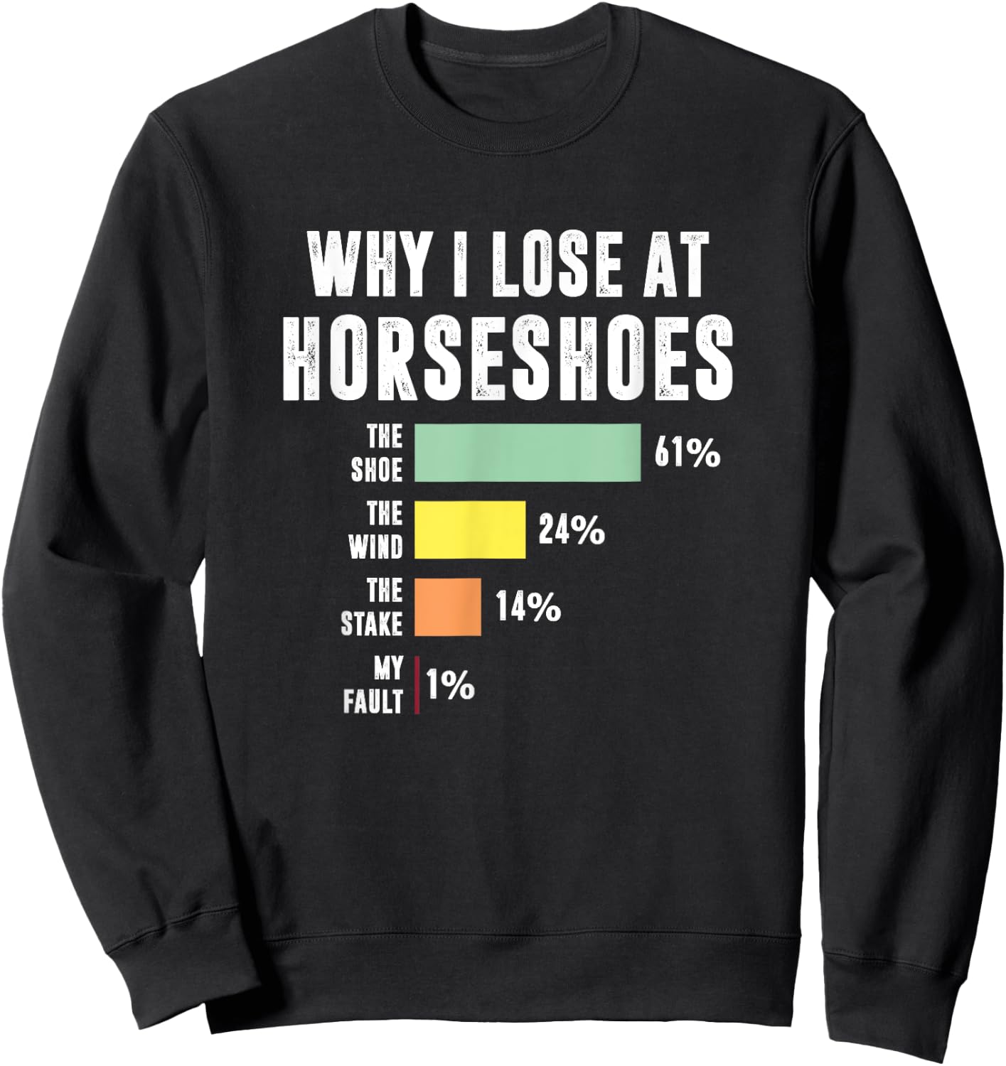 Why I Lose At Horseshoes, Funny Horseshoe Pitching Sweatshirt - Sweatshirt | Black