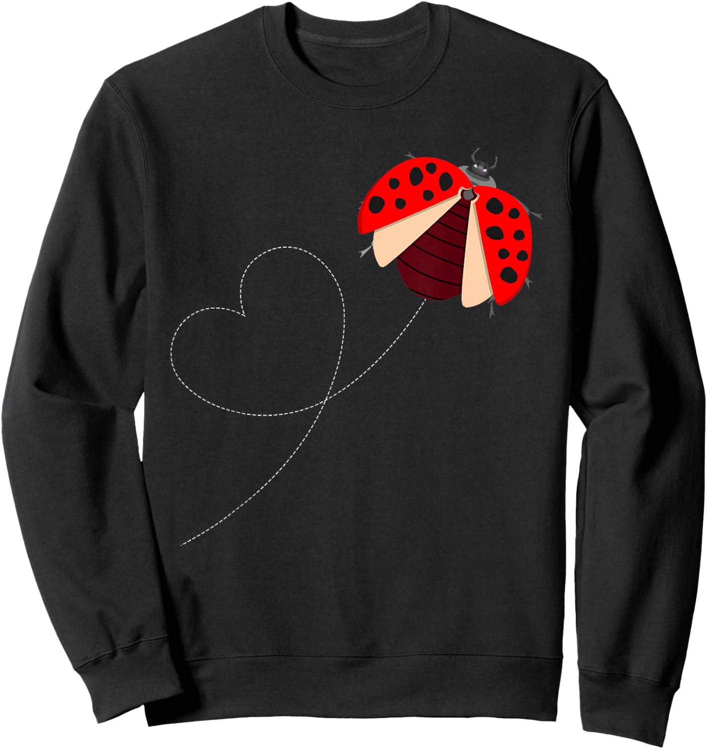 Funny Ladybug Design Women Boys Girls Lady Bug Lover Sweatshirt - Sweatshirt | Black