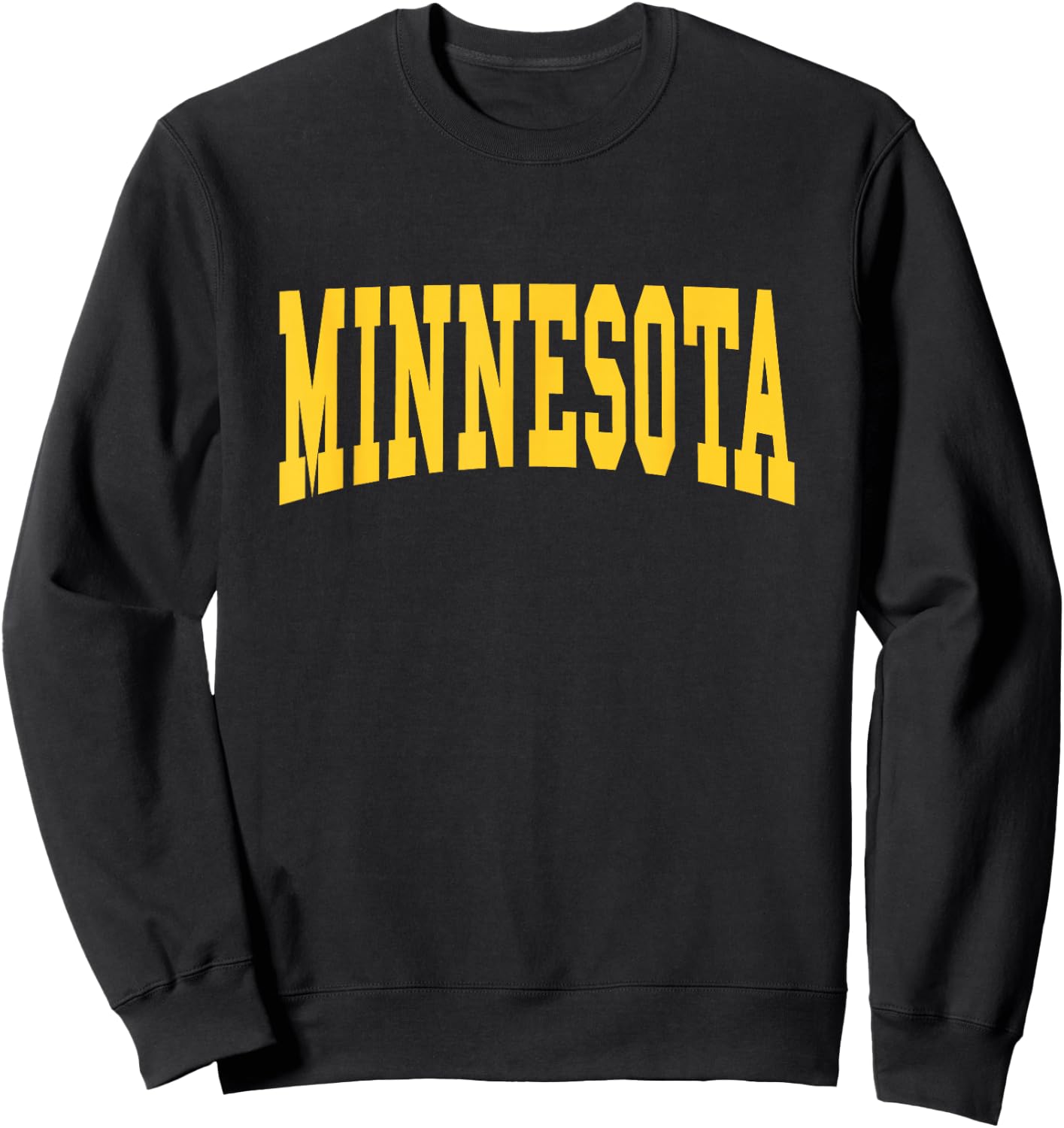 Graphic Apparel Co. - MINNESOTA - Red Classic Fit - Small - Short Sleeve - Letter Print - - Modern Classic Throwback Design Sweatshirt - Sweatshirt | Black