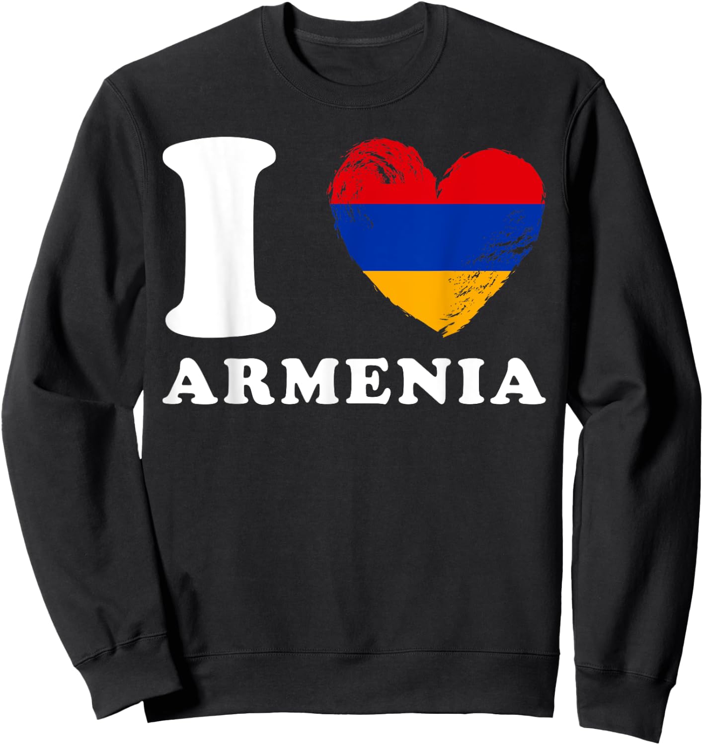 I Love Armenia - Heart Flag Armenia Sweatshirt - Sweatshirt | Black
