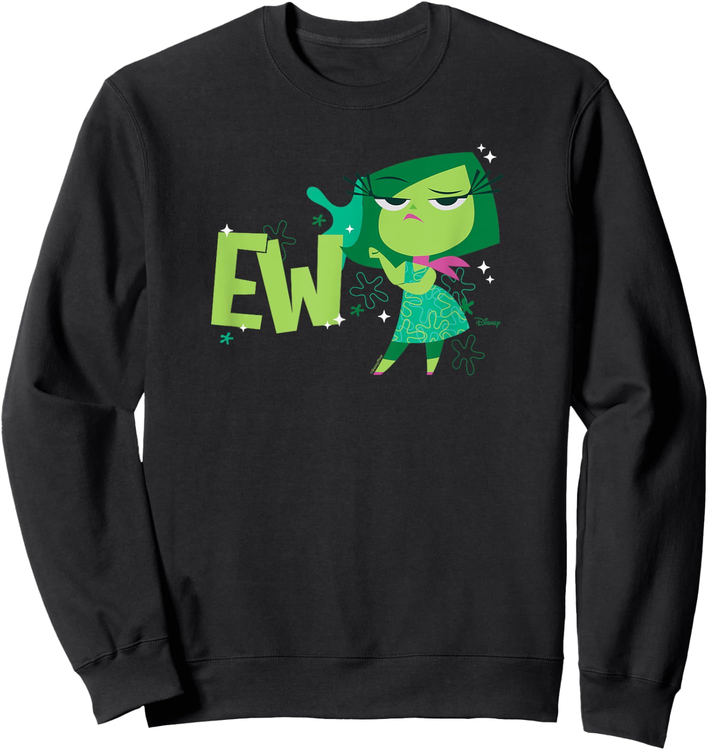 Inside Out 2 - Disgust Emotion Character EW Sweatshirt - Sweatshirt | Black