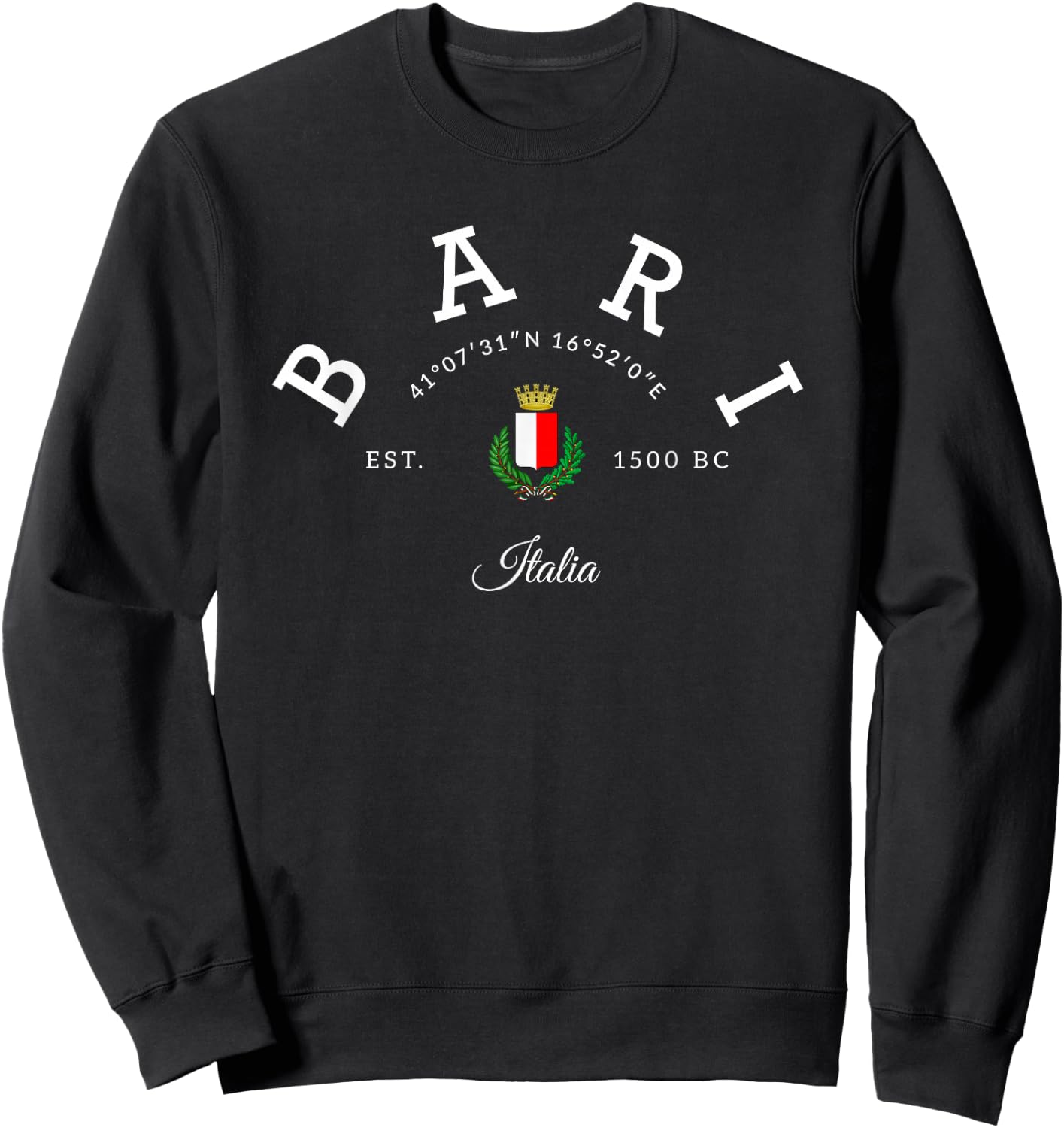 Bari Italia Bari trip Bari fan Bari Italy Bari vacation Sweatshirt - Sweatshirt | Black