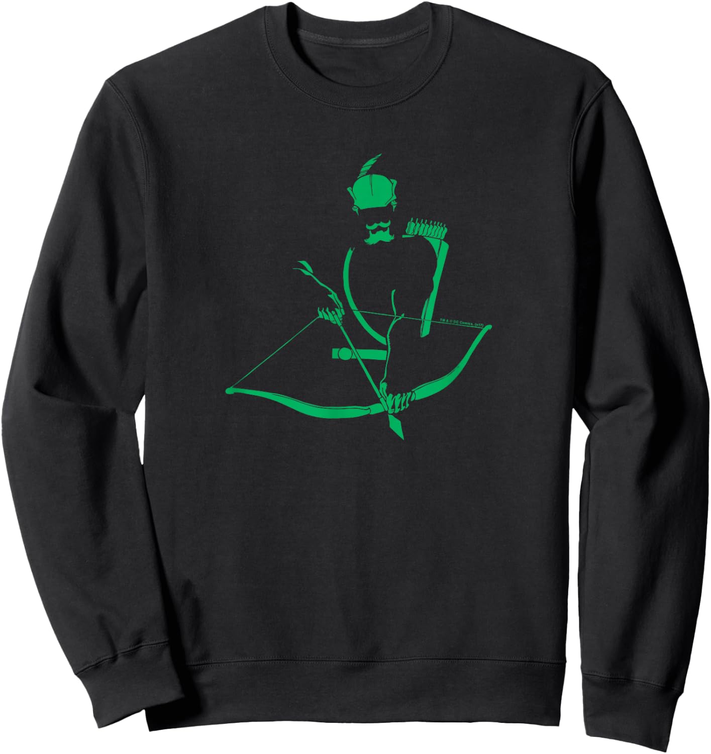 Green Arrow Minimalist Arrow Sweatshirt - Sweatshirt | Black