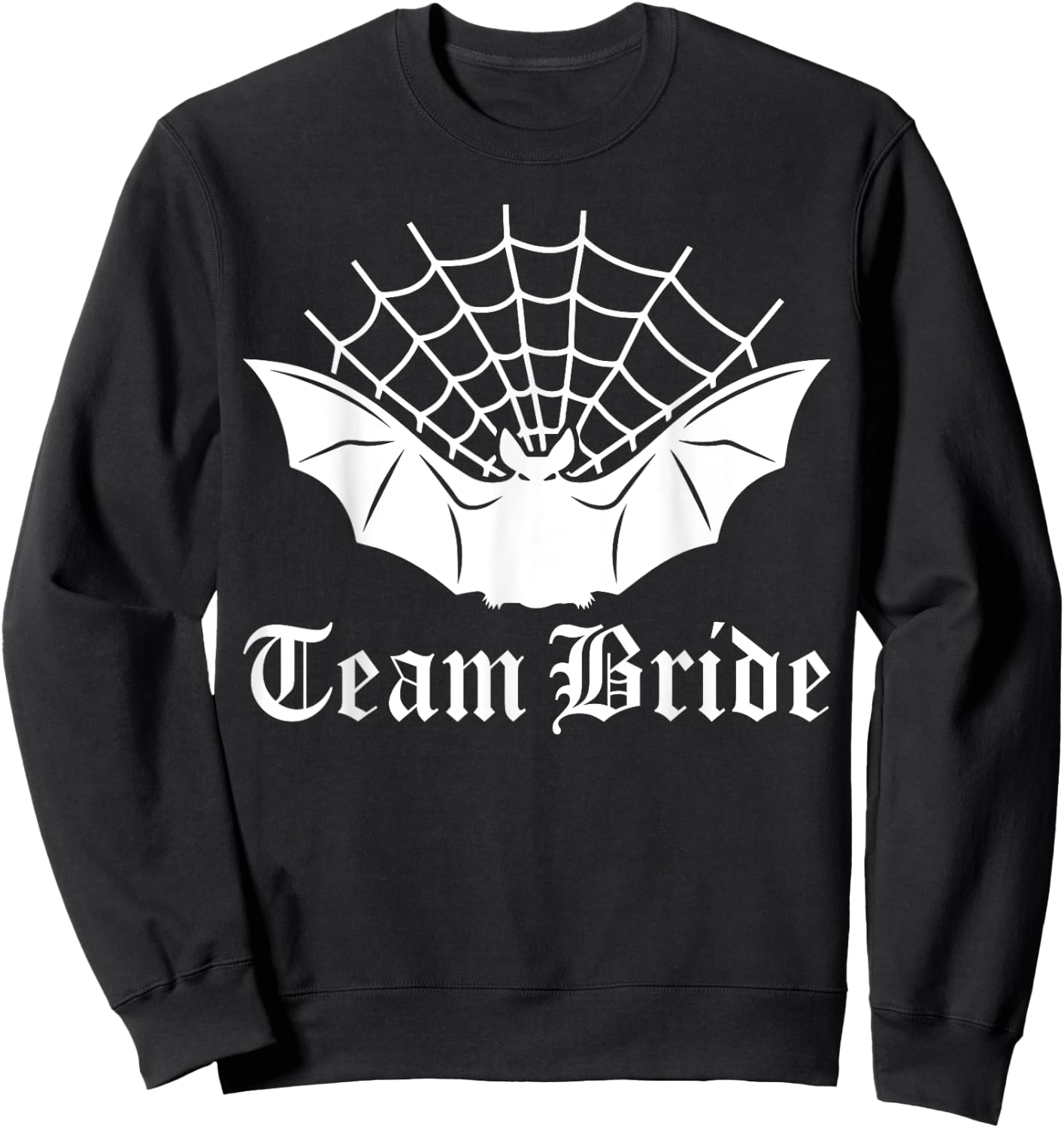 Team Bride Gothic Bat Bachelorette Bach Party Matching Sweatshirt - Sweatshirt | Black