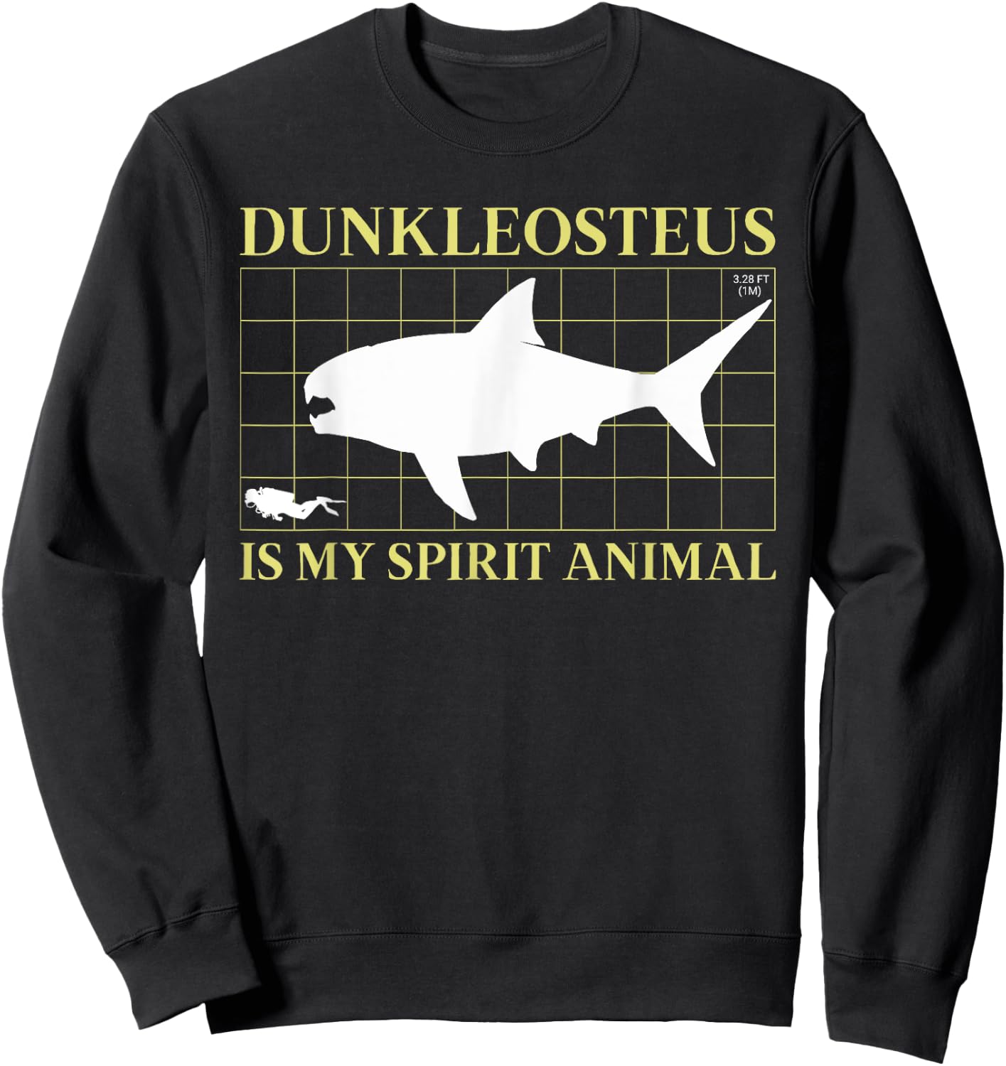 Dunkleosteus Is My Spirit Animal Devonian Sea Monster Sweatshirt - Sweatshirt | Black