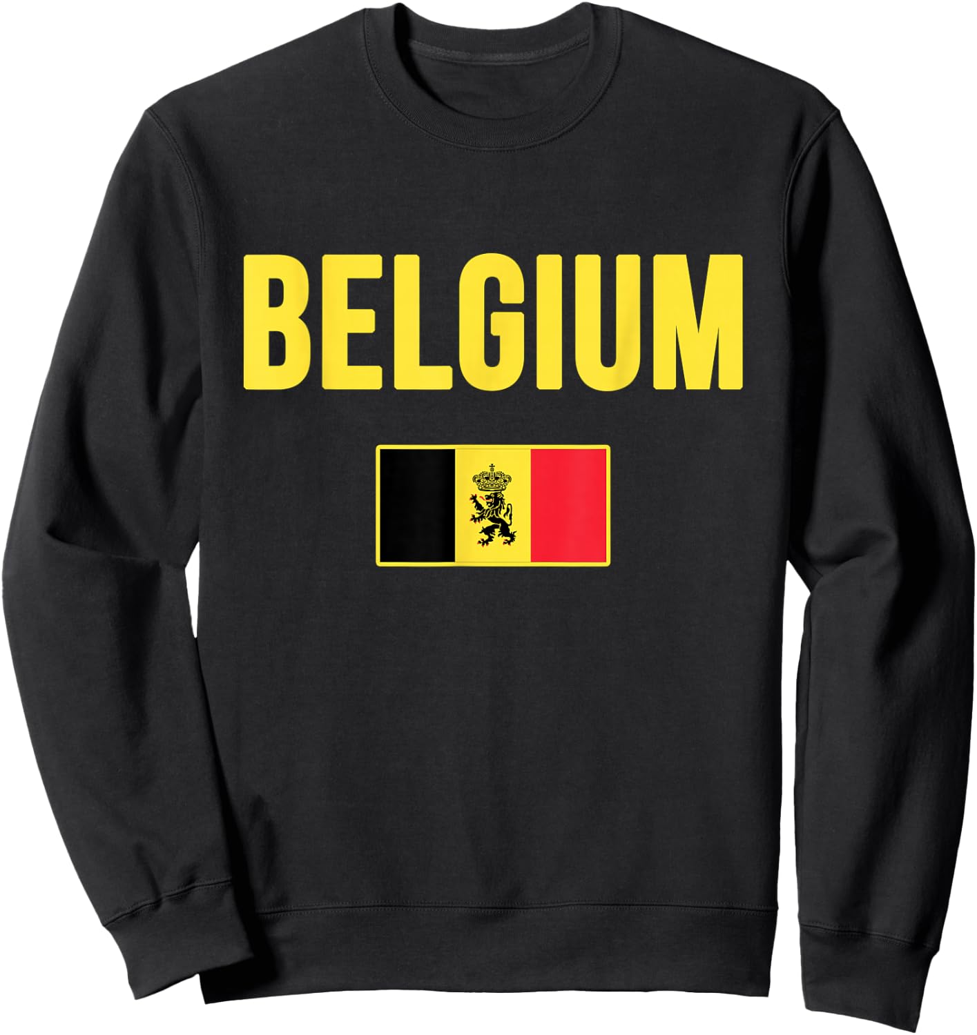 Belgium Belgian Flag Souvenir Belgie Sweatshirt - Sweatshirt | Black