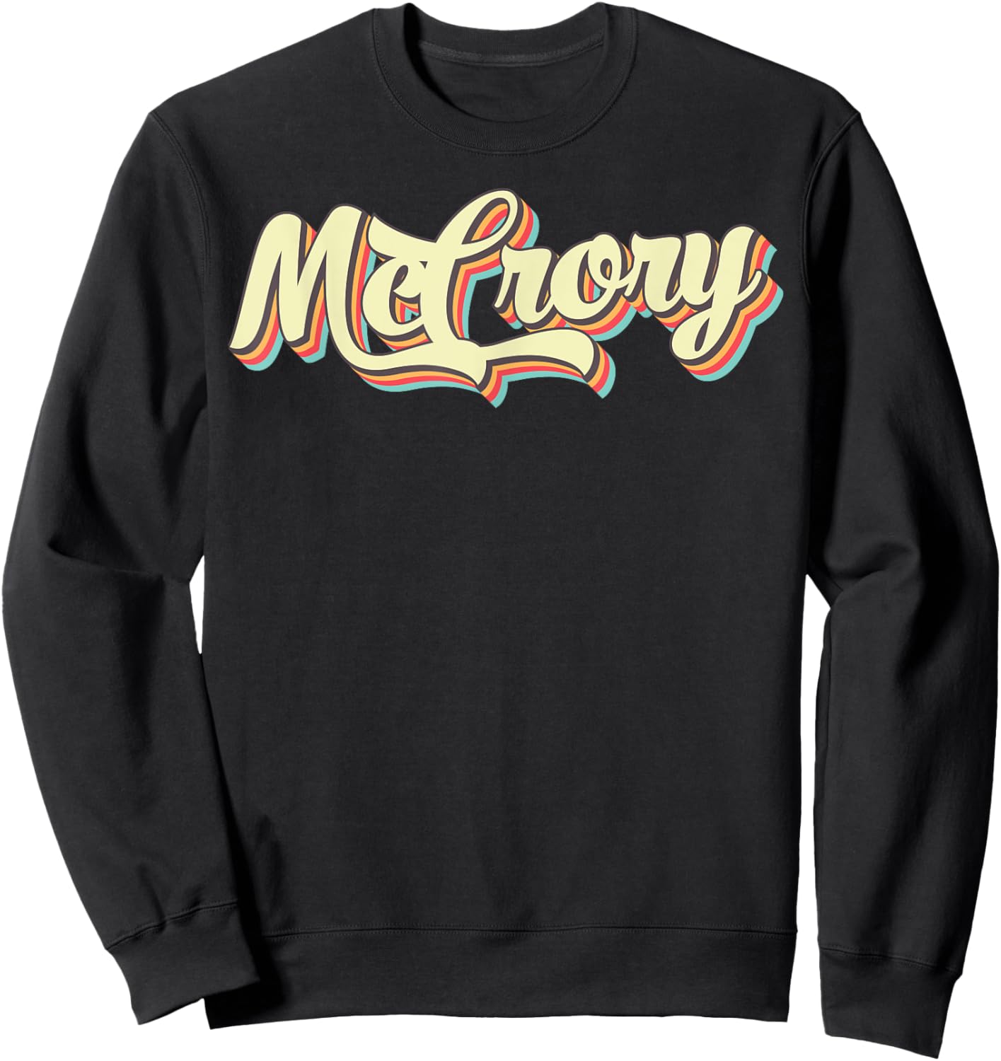 McCrory Retro Art Baseball Font Vintage Sweatshirt - Sweatshirt | Black