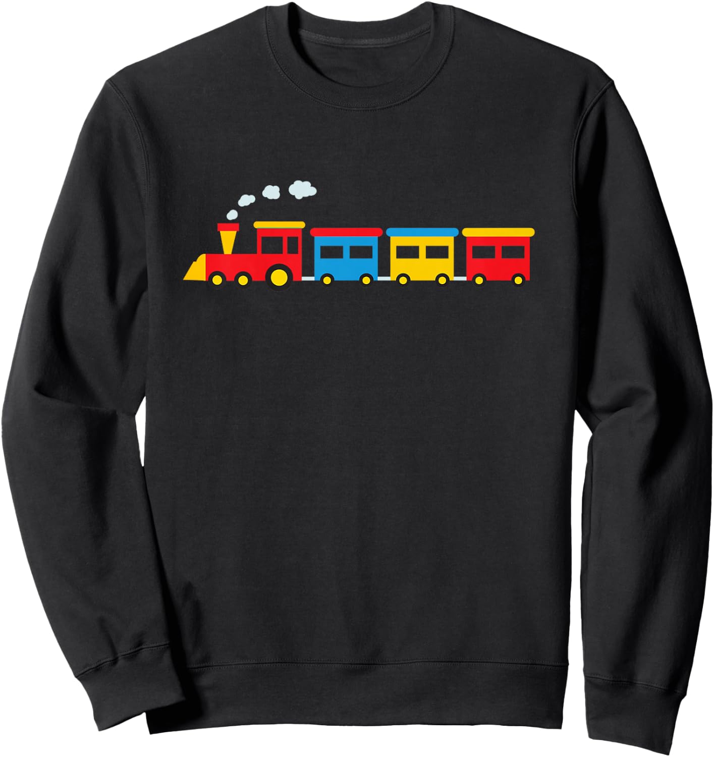 Kids Trains For Boys Steam Locomotive Train For Toddler Boys Sweatshirt - Sweatshirt | Black