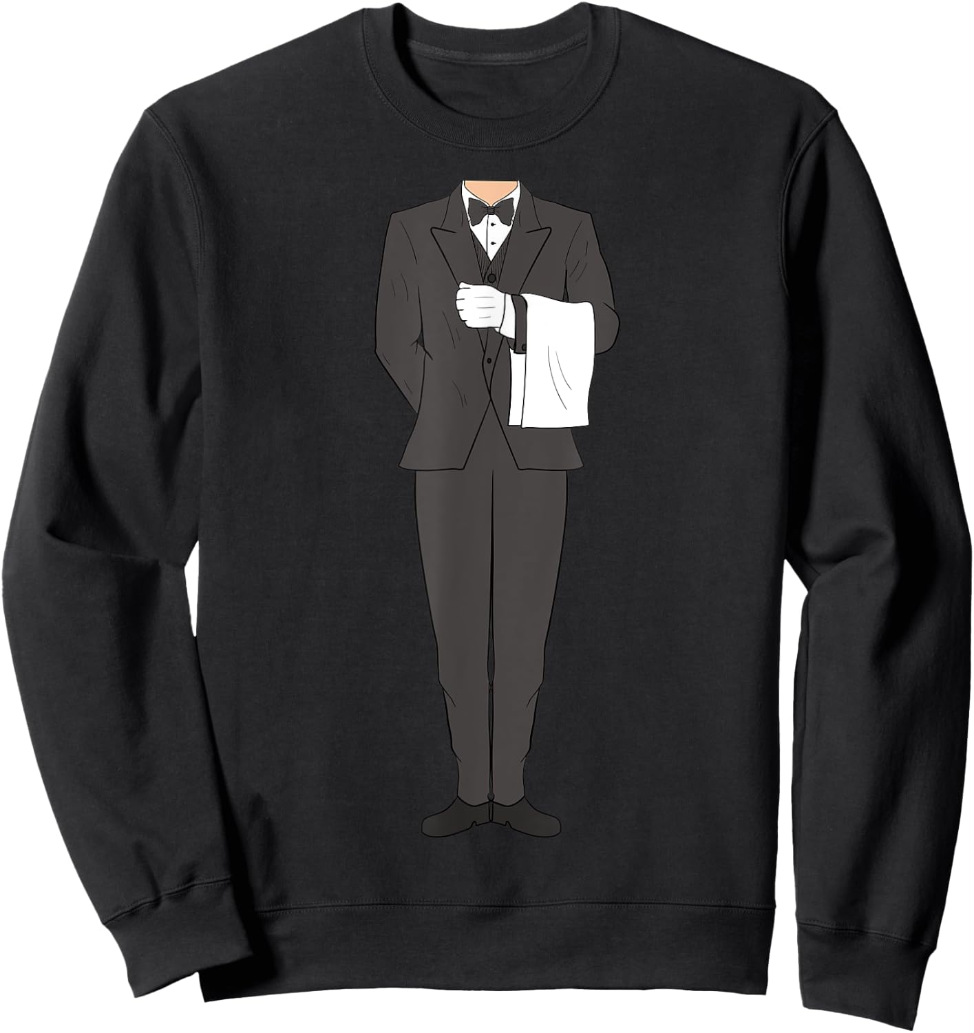 Butler Halloween Costume Outfit Funny Sweatshirt - Sweatshirt | Black