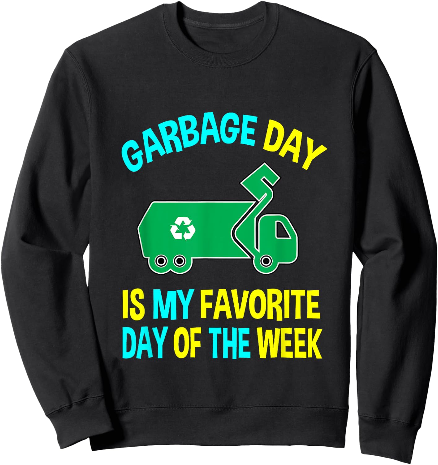 Garbage Uniform Trash Kids Garbage Man Costume Truck Sweatshirt - Sweatshirt | Black