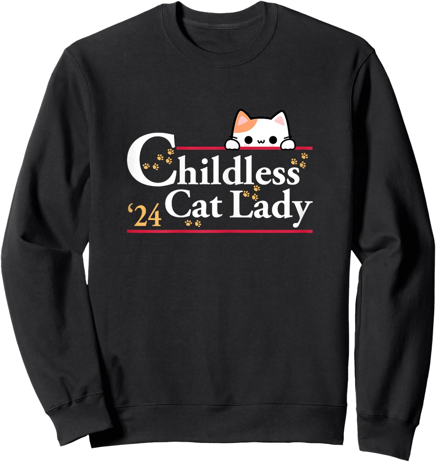 2024 Childless Cat Lady Sweatshirt - Sweatshirt | Black