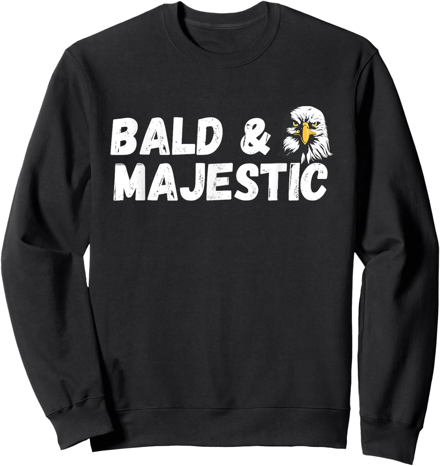 Men Bald and Majestic Sweatshirt - Sweatshirt | Black